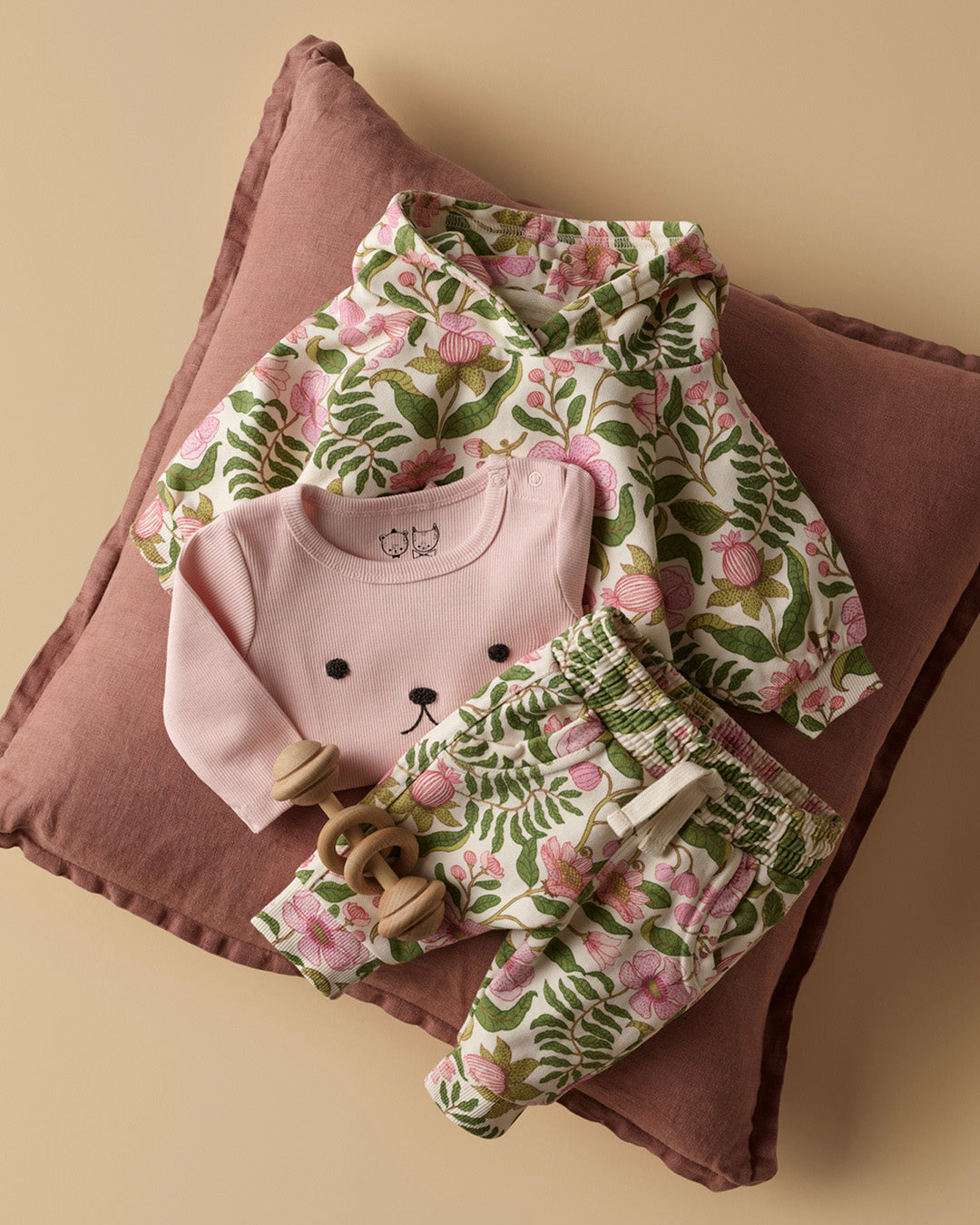 Wilson and Frenchy Girls Organic Terry Sweat Pant - Ma Fleur | Trousers | Bon Bon Tresor