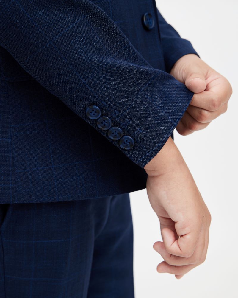 Marc Christian Kids James Blazer Blue Check | Suits & Sets | Bon Bon Tresor