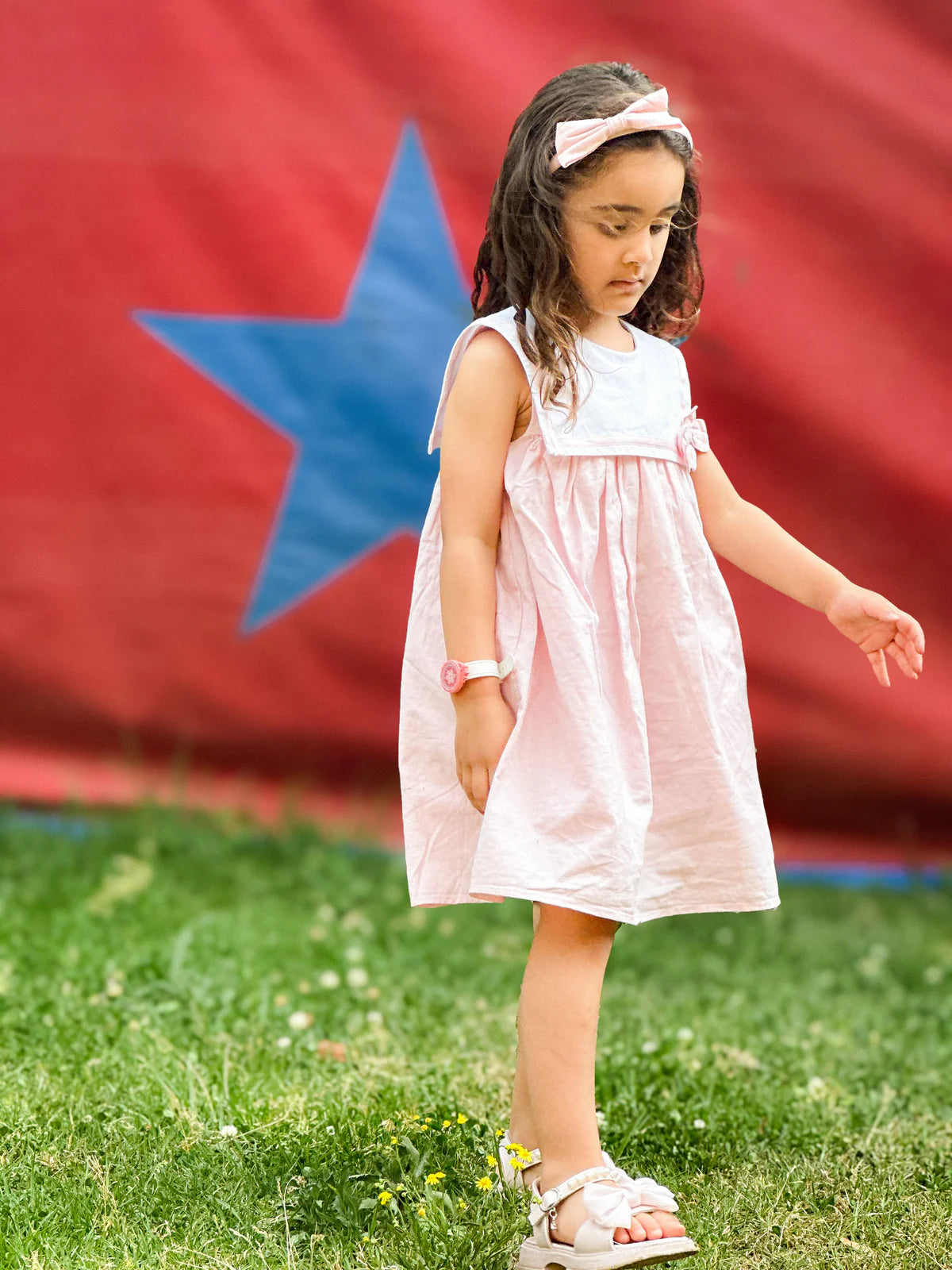 Mimi Miya Clara Linen Girls Dress | Dresses & Skirts | Bon Bon Tresor