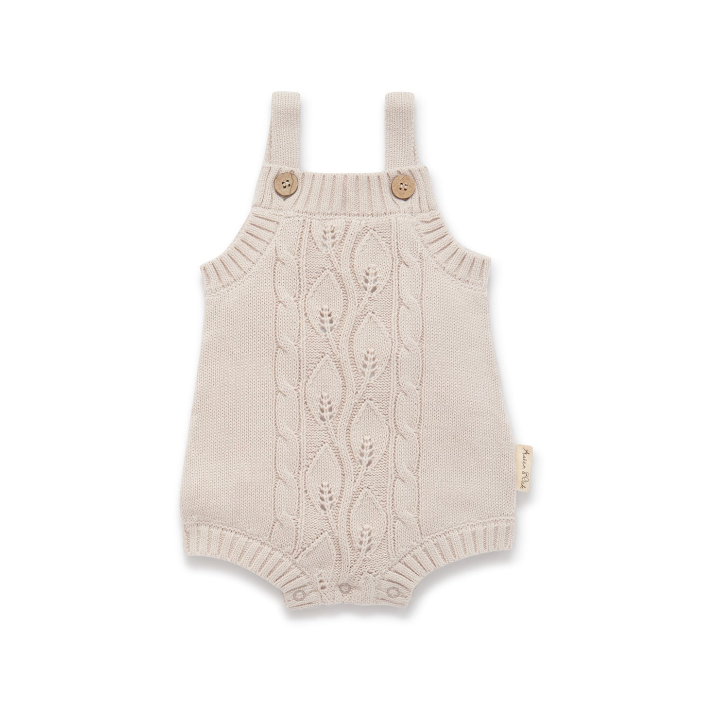 Aster and Oak Oatmeal Cable Knit Romper | Rompers & Playsuits | Bon Bon Tresor