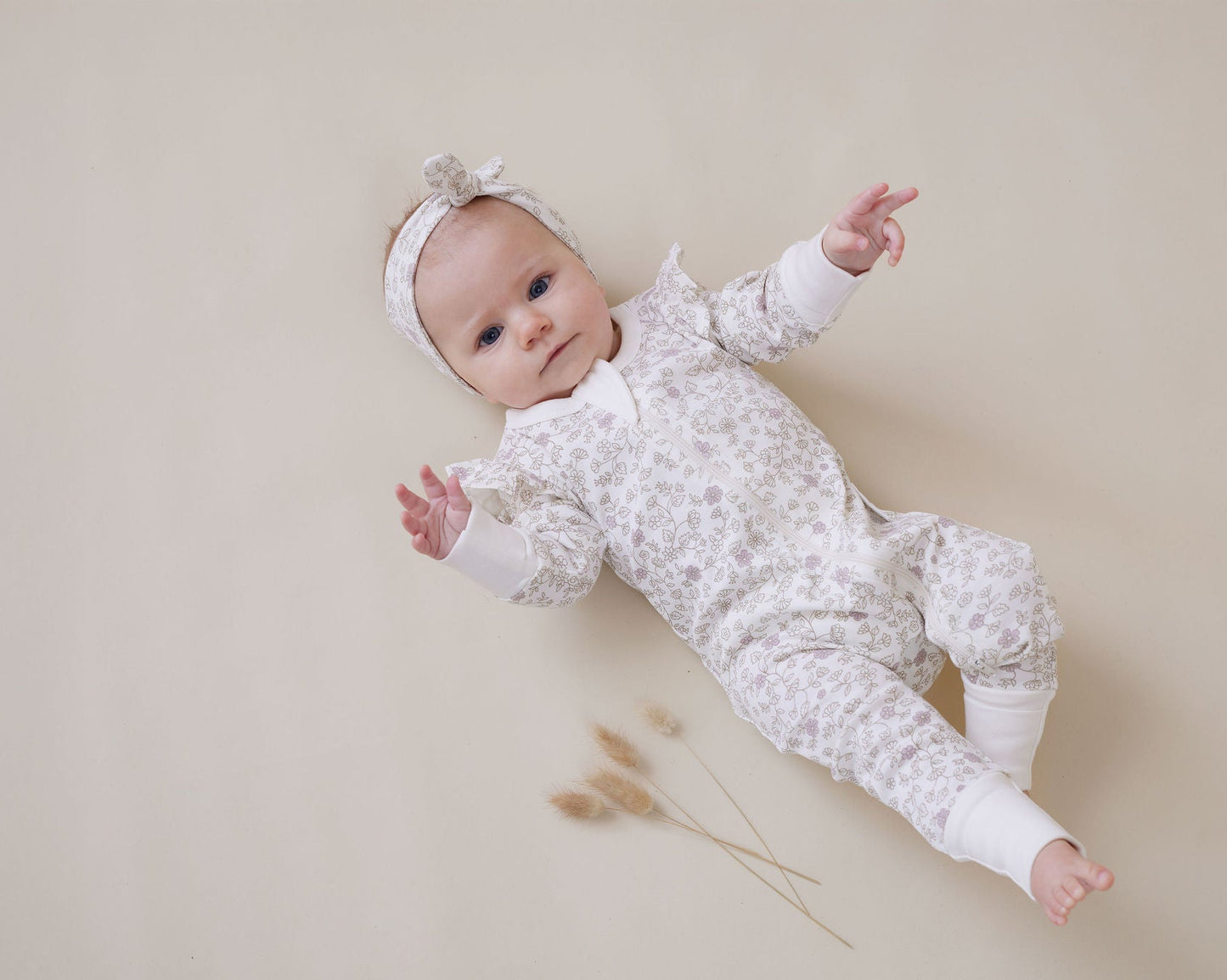 Aster and Oak Pippy Floral Zip Romper