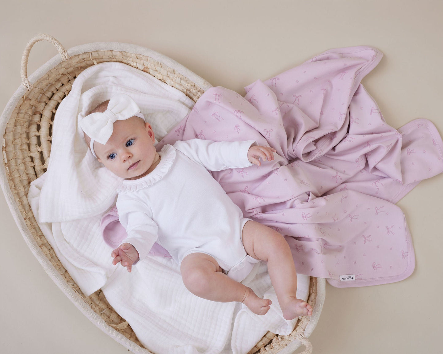 Aster and Oak Coconut Ruffle Onesie