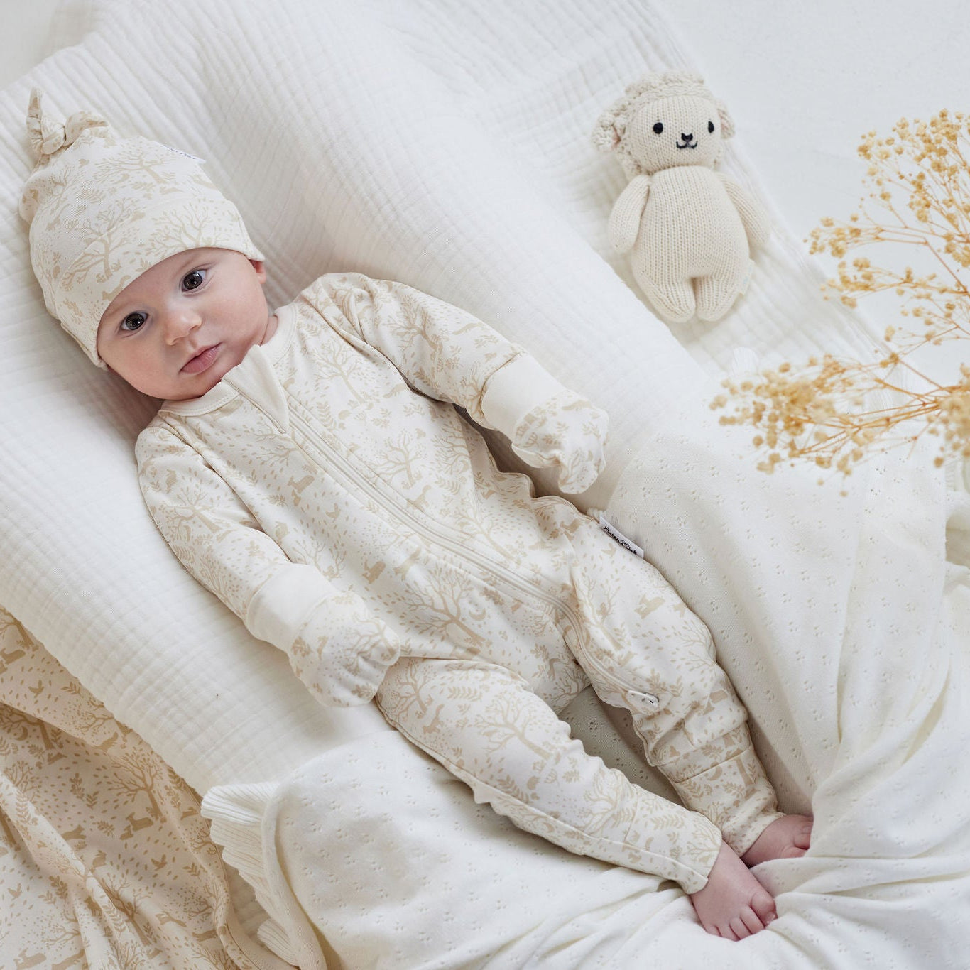 Aster and Oak Woodland Zip Romper | Rompers & Playsuits | Bon Bon Tresor
