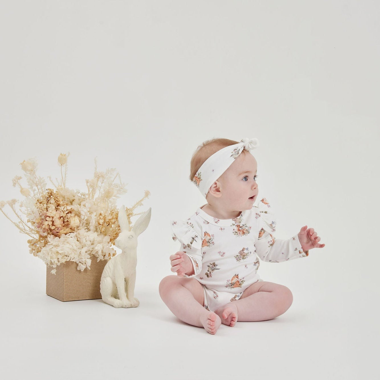 Aster and Oak Vintage Meadow Flutter Onesie | Tops | Bon Bon Tresor
