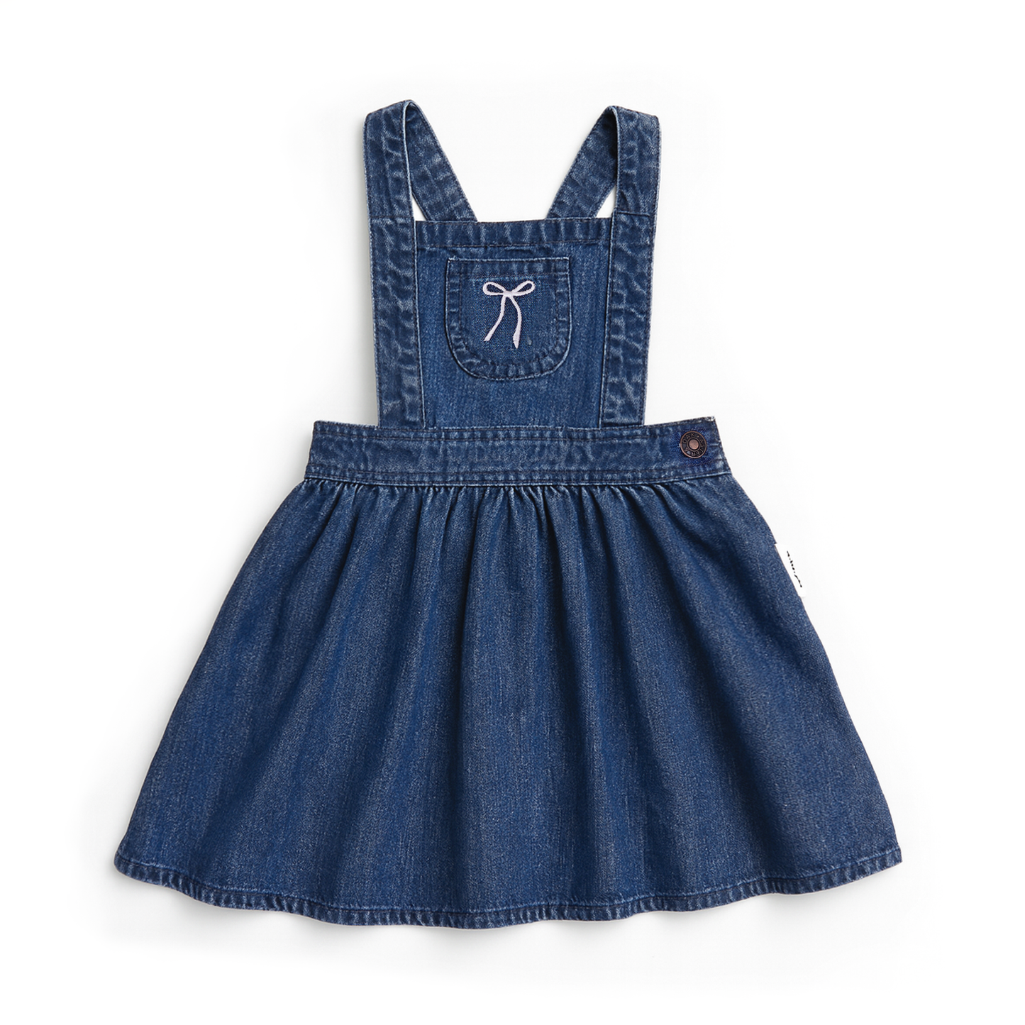 Aster and Oak Girls Denim Pini Dress | Dresses | Bon Bon Tresor
