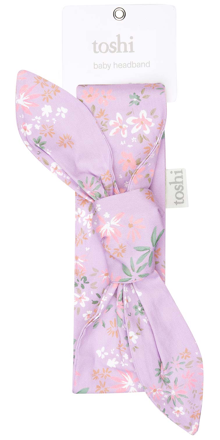 Toshi Baby Headband Athena Lavender | Hair Accessories | Bon Bon Tresor