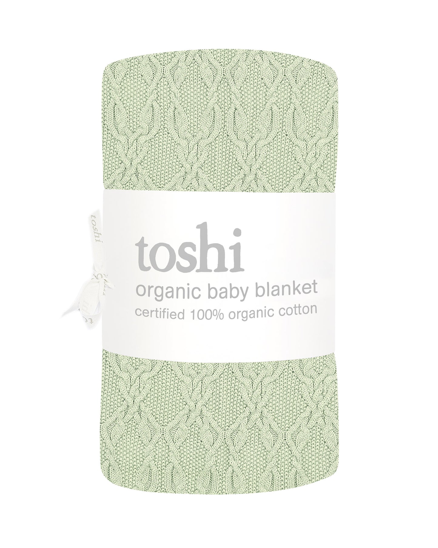 Toshi Organic Knit Blanket Bowie Matcha | Blankets | Bon Bon Tresor