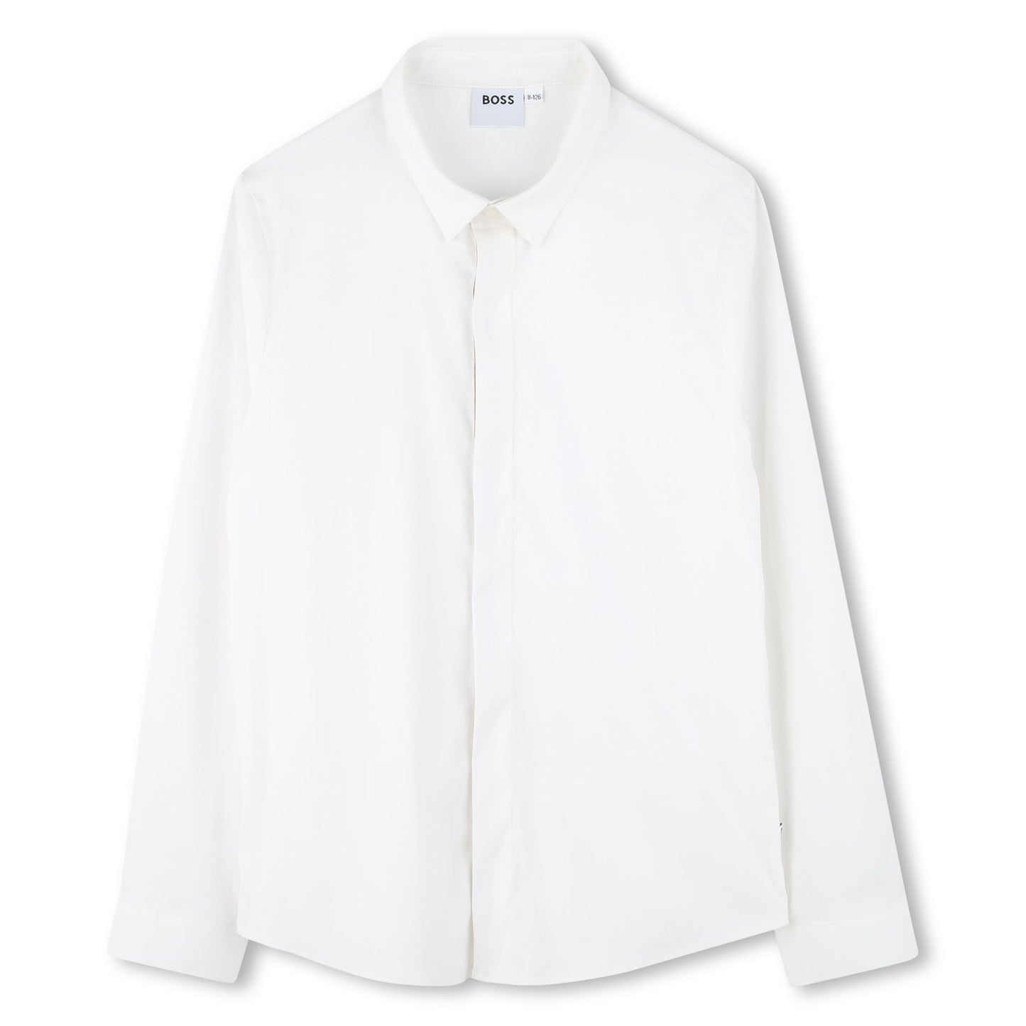 BOSS KIDSWEAR Boys White Long Sleeve Poplin Shirt | Suits & Sets | Bon Bon Tresor
