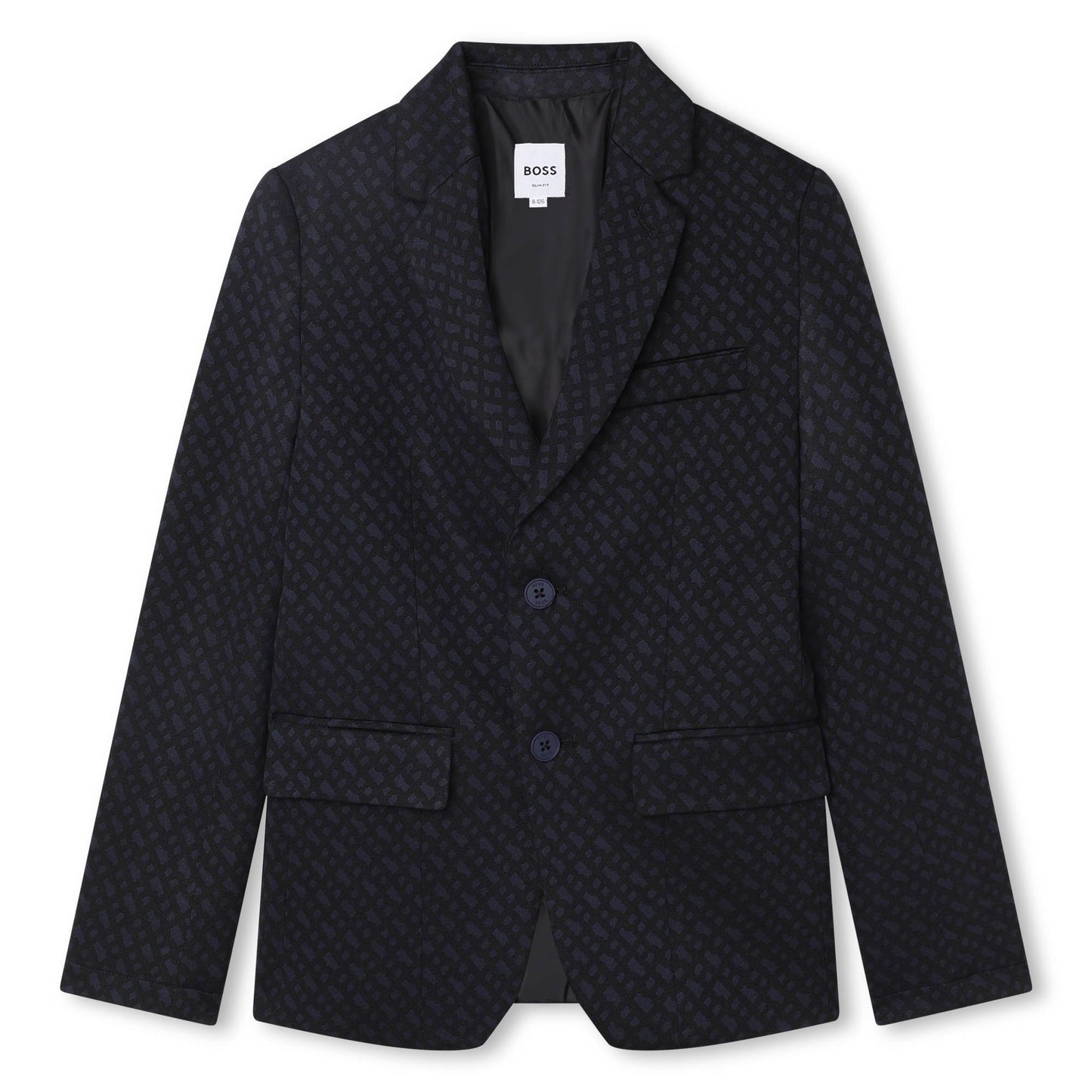 BOSS KIDSWEAR Boys Electric Blue Monogram Suit Jacket | Suits & Sets | Bon Bon Tresor