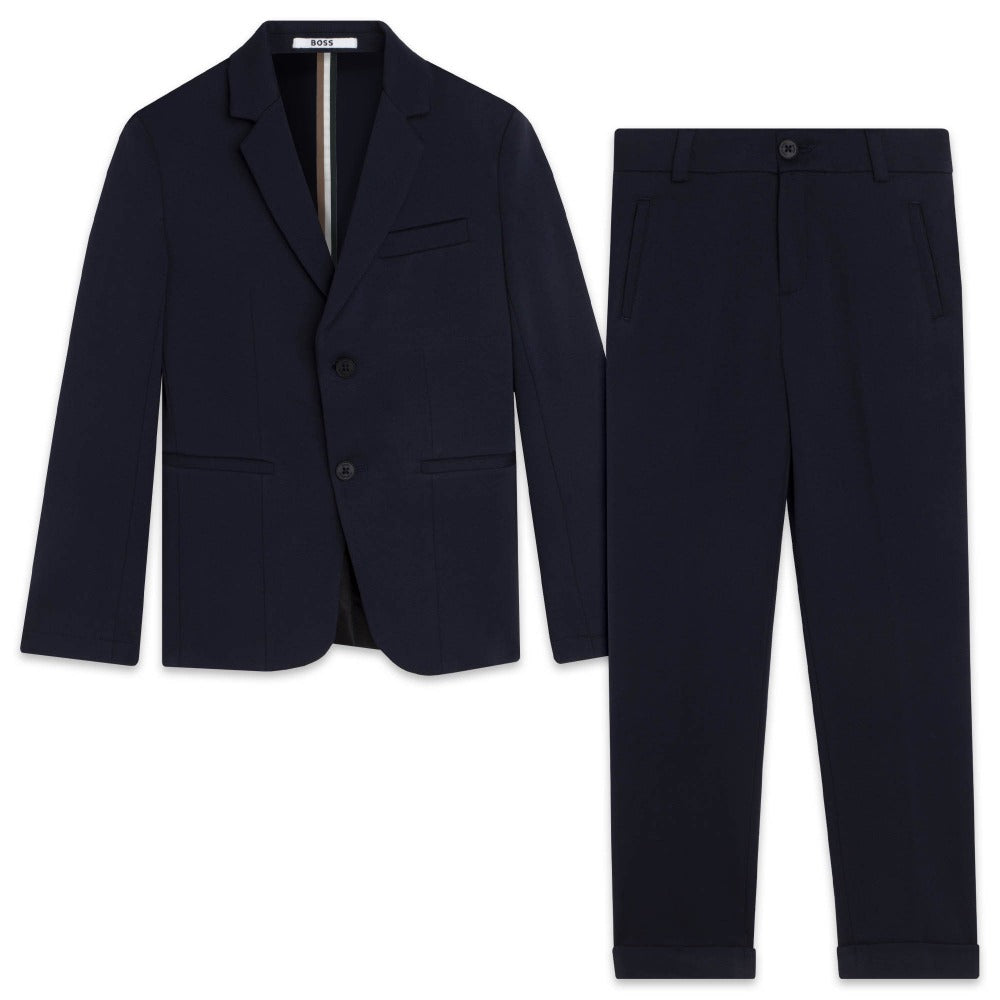 BOSS KIDSWEAR Boys Navy Jacket and Trousers Set | Suits & Sets | Bon Bon Tresor