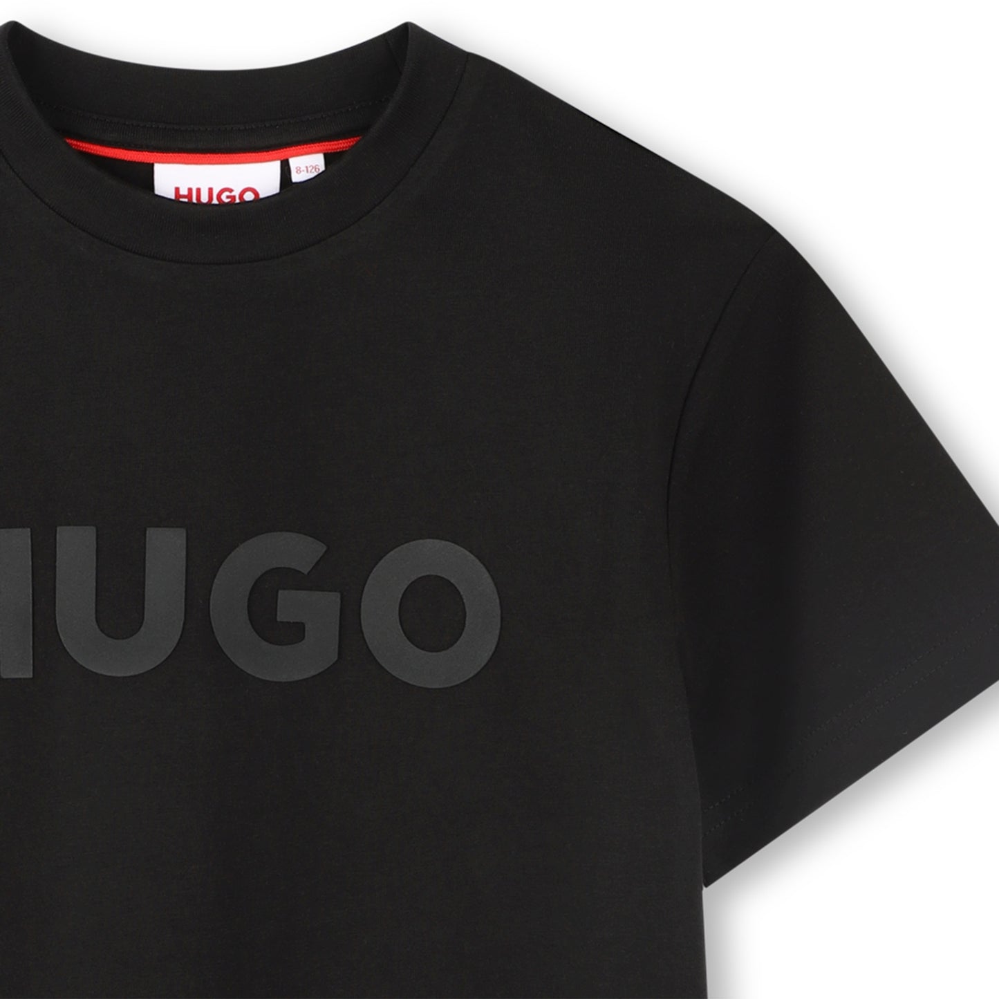 Hugo Kids Boys Short Sleeve Cotton T-Shirt - Black