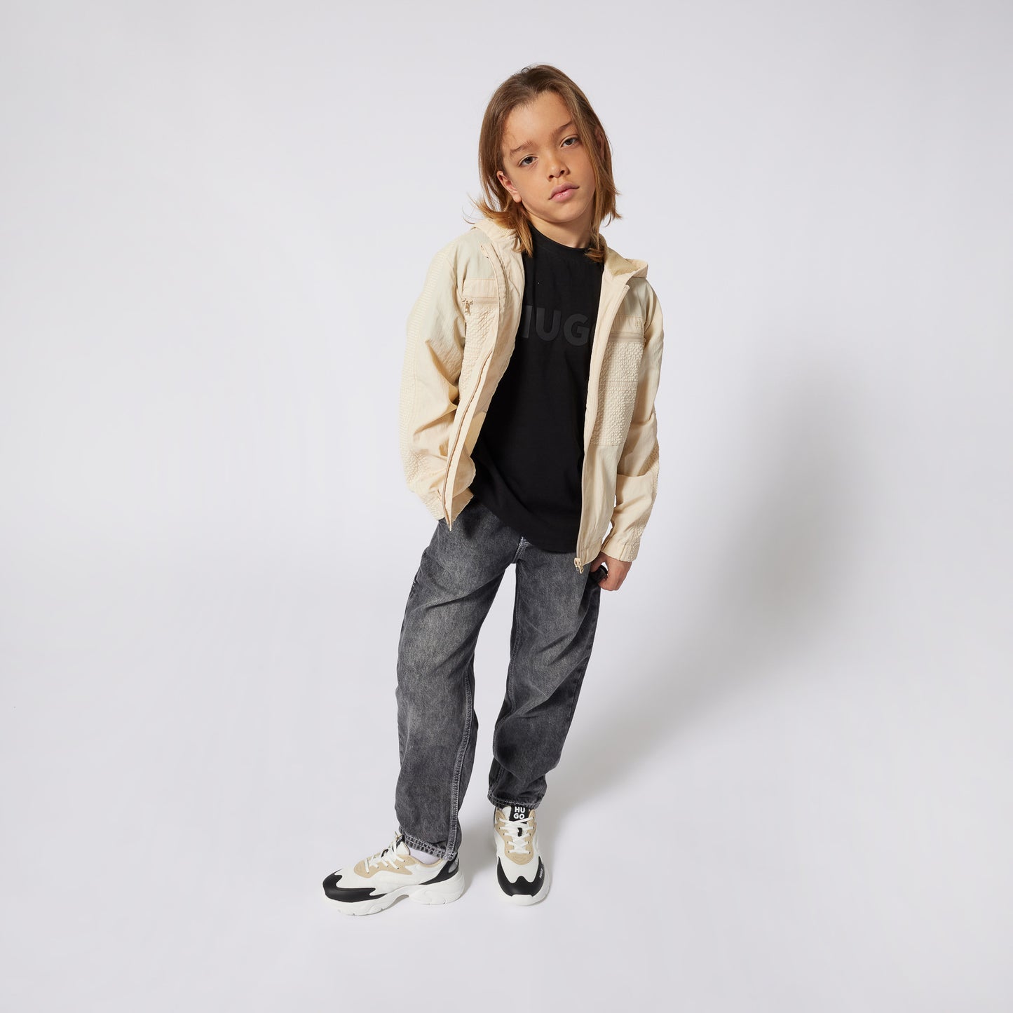 Hugo Kids Boys Short Sleeve Cotton T-Shirt - Black