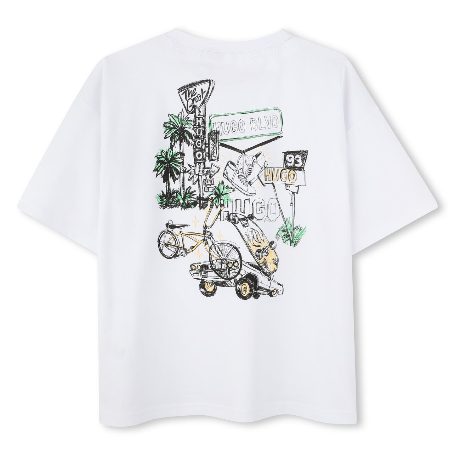 Hugo Kids Boys Short Sleeve T-Shirt - White