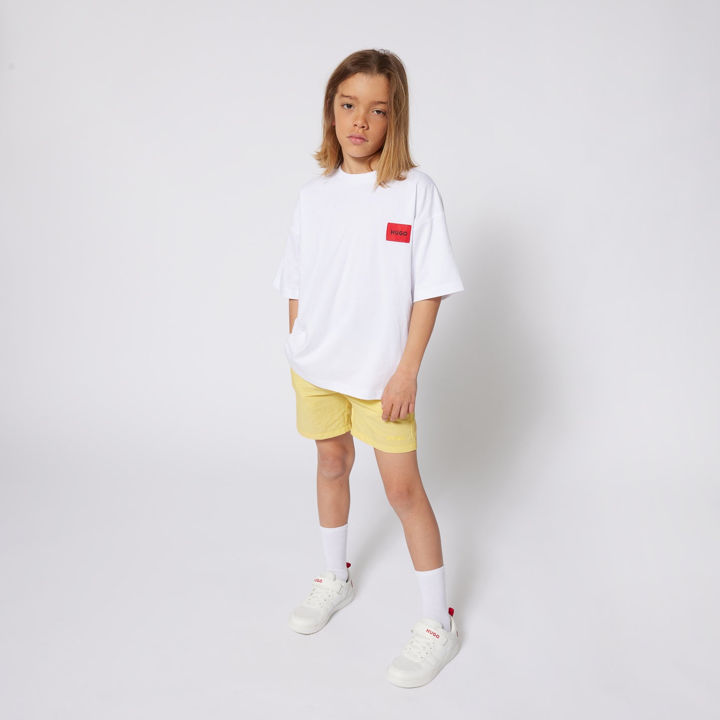 Hugo Kids Boys Short Sleeve T-Shirt - White