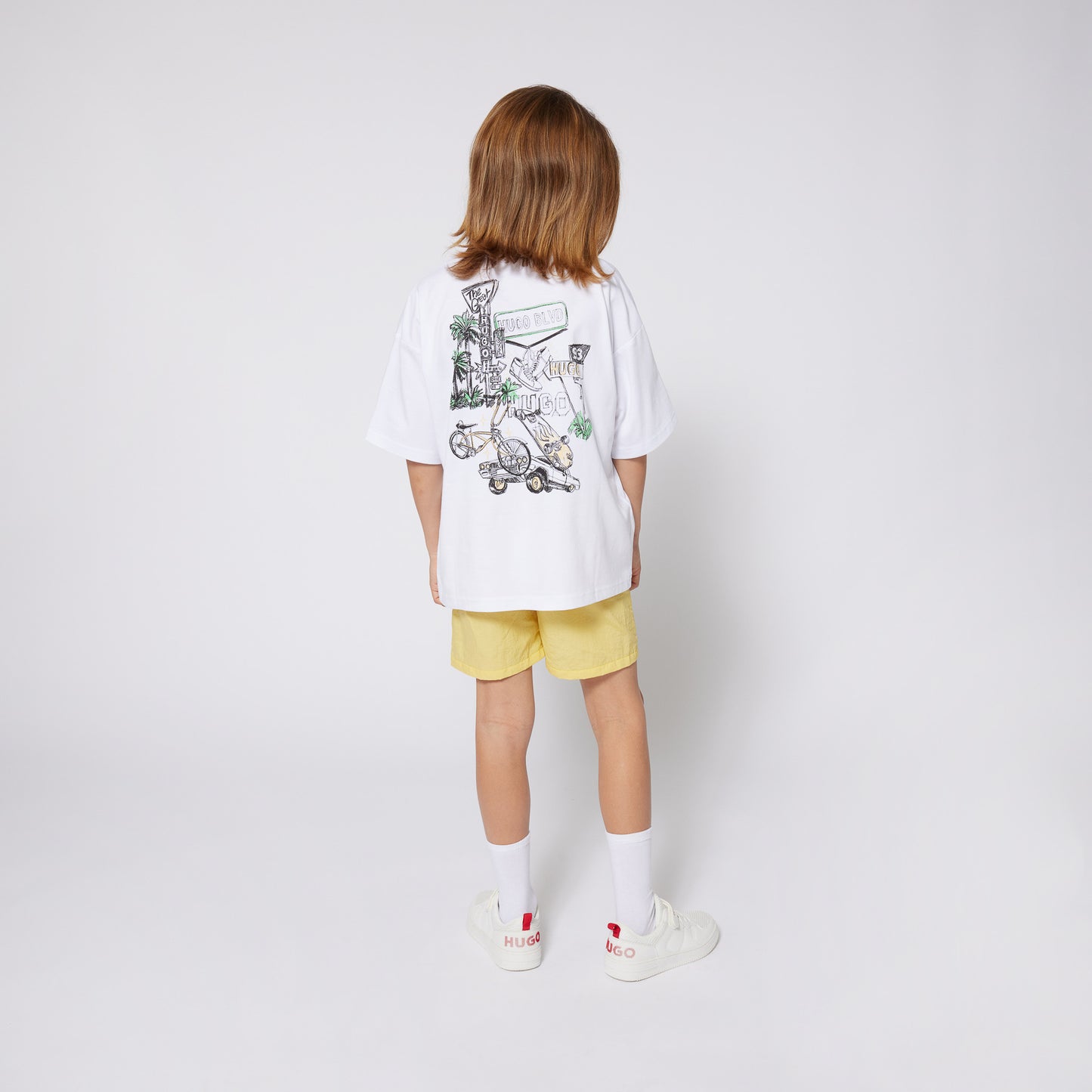 Hugo Kids Boys Short Sleeve T-Shirt - White
