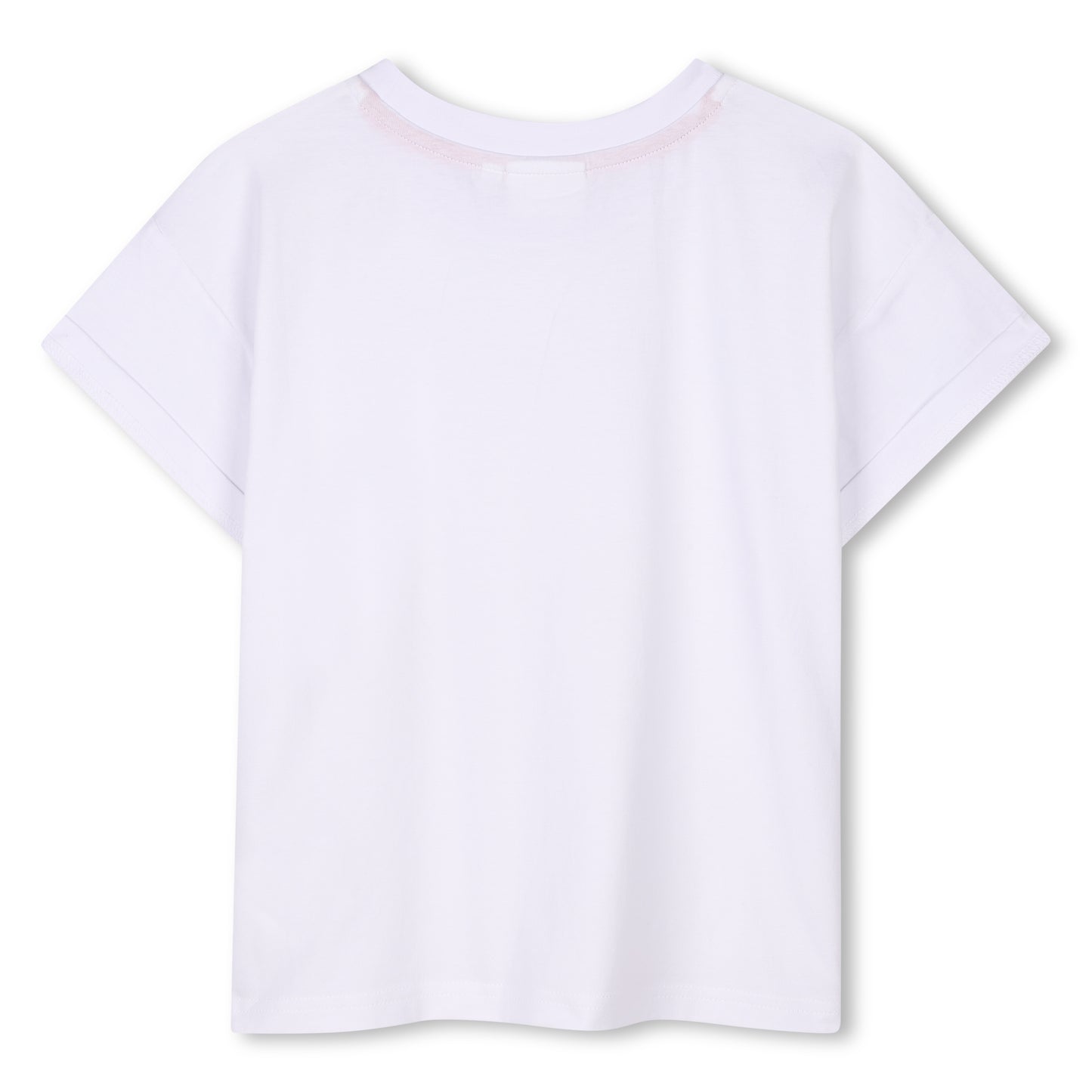 Hugo Kids Girls White Cropped Short Sleeve T-Shirt