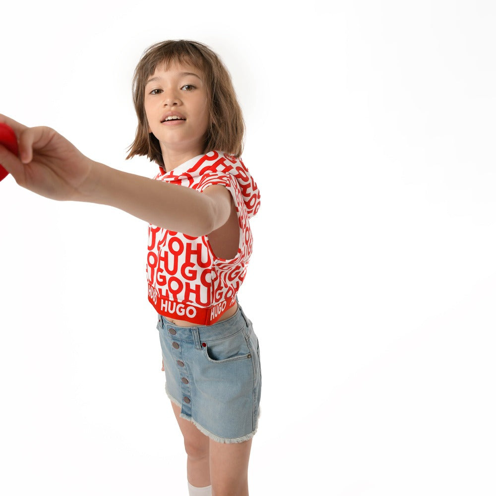 Hugo Kids Girls Denim Skirt | Skirts | Bon Bon Tresor