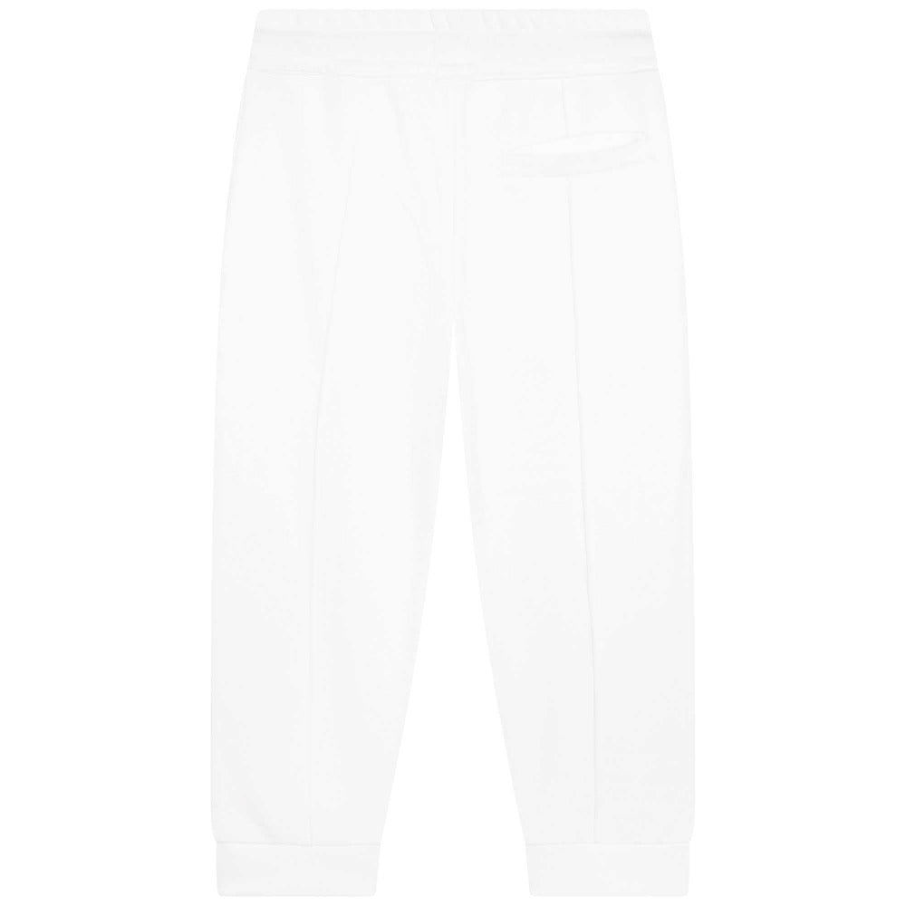 Hugo Kids Girls Jogging Bottoms - White | Pants & Shorts | Bon Bon Tresor