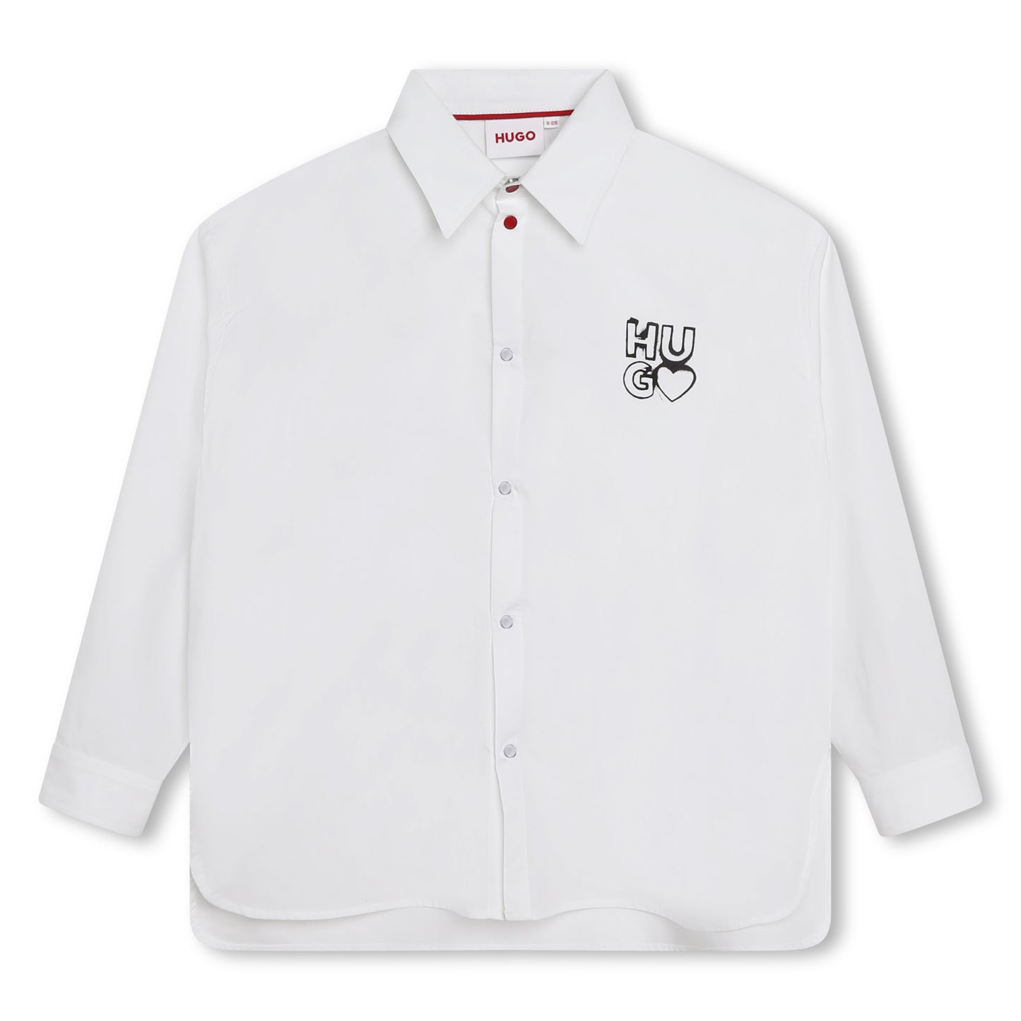 Hugo Kids Girls Long Sleeve Shirt - White | Tops & T-Shirts | Bon Bon Tresor