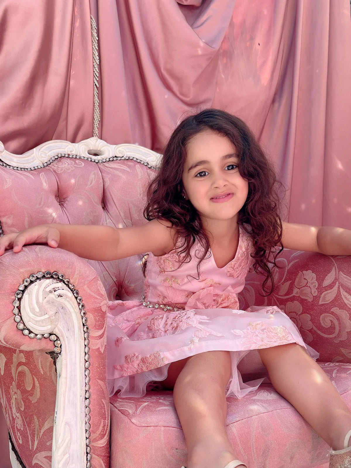 Mimi Miya Amelia Brocade Girls Dress