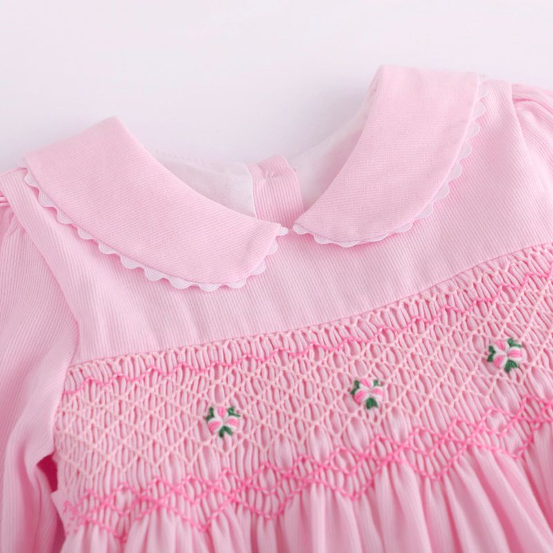Mimi Miya Mary Embroidered Smock Girls Dress | Dresses | Bon Bon Tresor