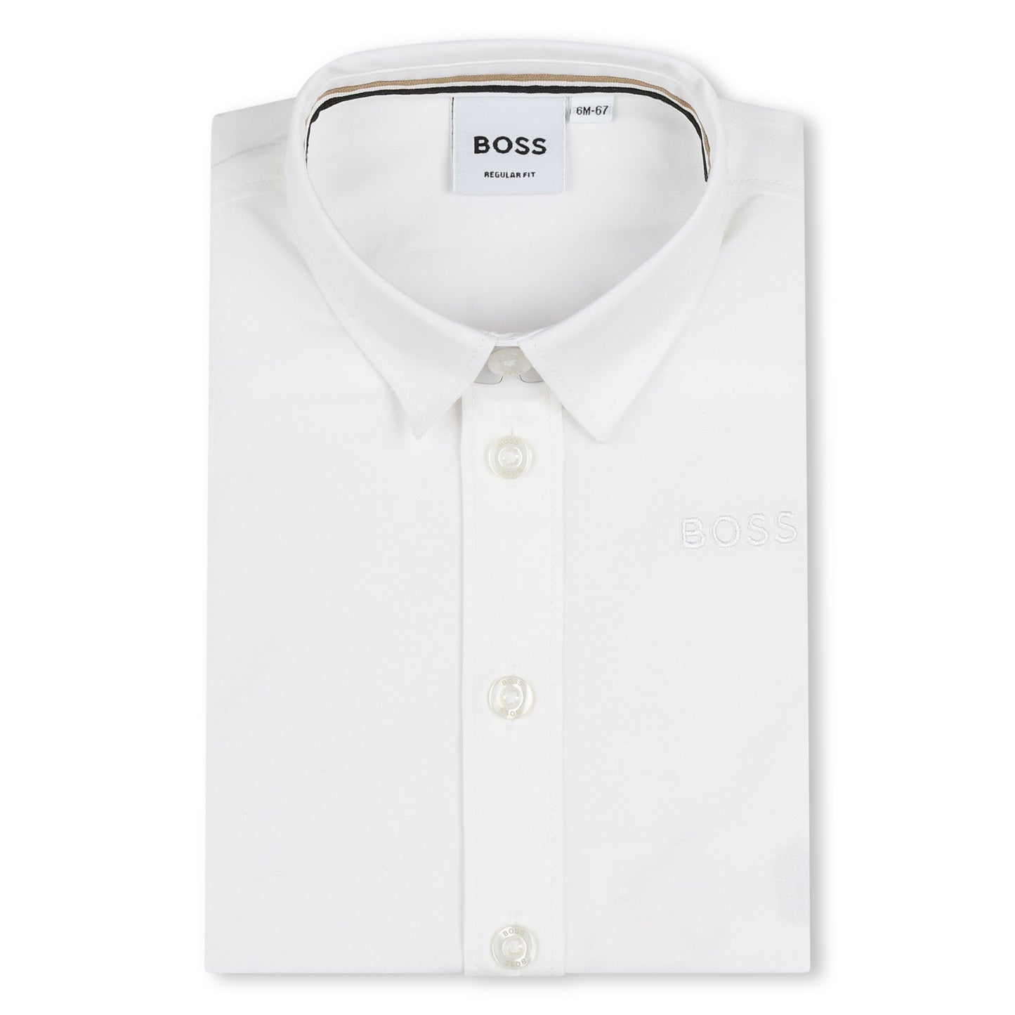 BOSS KIDSWEAR Infant White Oxford Long Sleeve Shirt | Tops & T-Shirts | Bon Bon Tresor