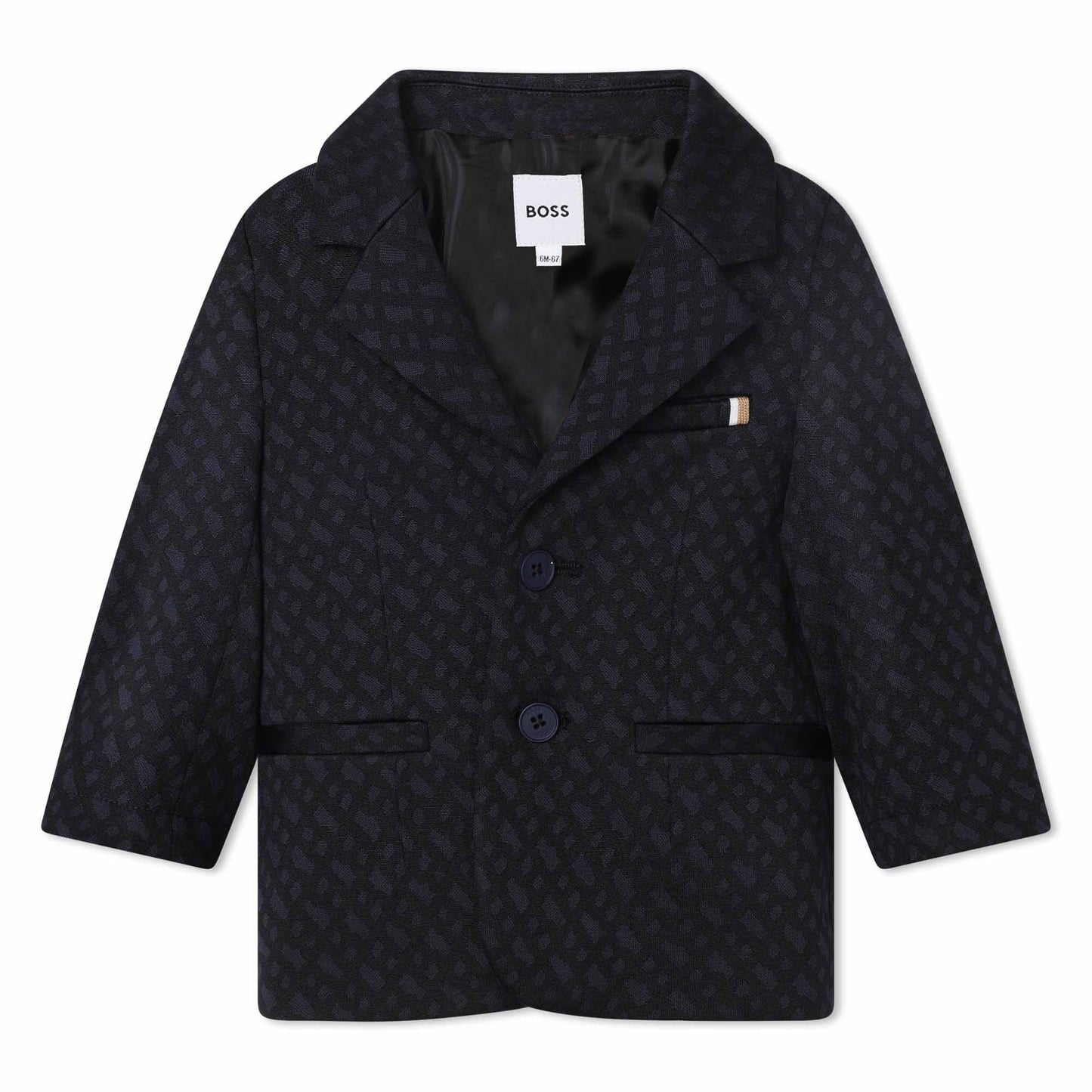 BOSS KIDSWEAR Infant Electric Blue Monogram Jacket and Trousers Set | Suits & Sets | Bon Bon Tresor