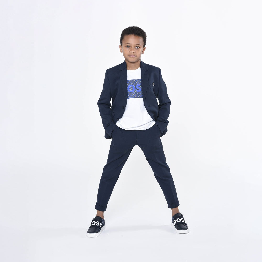 BOSS KIDSWEAR Boys Navy Jacket and Trousers Set | Suits & Sets | Bon Bon Tresor