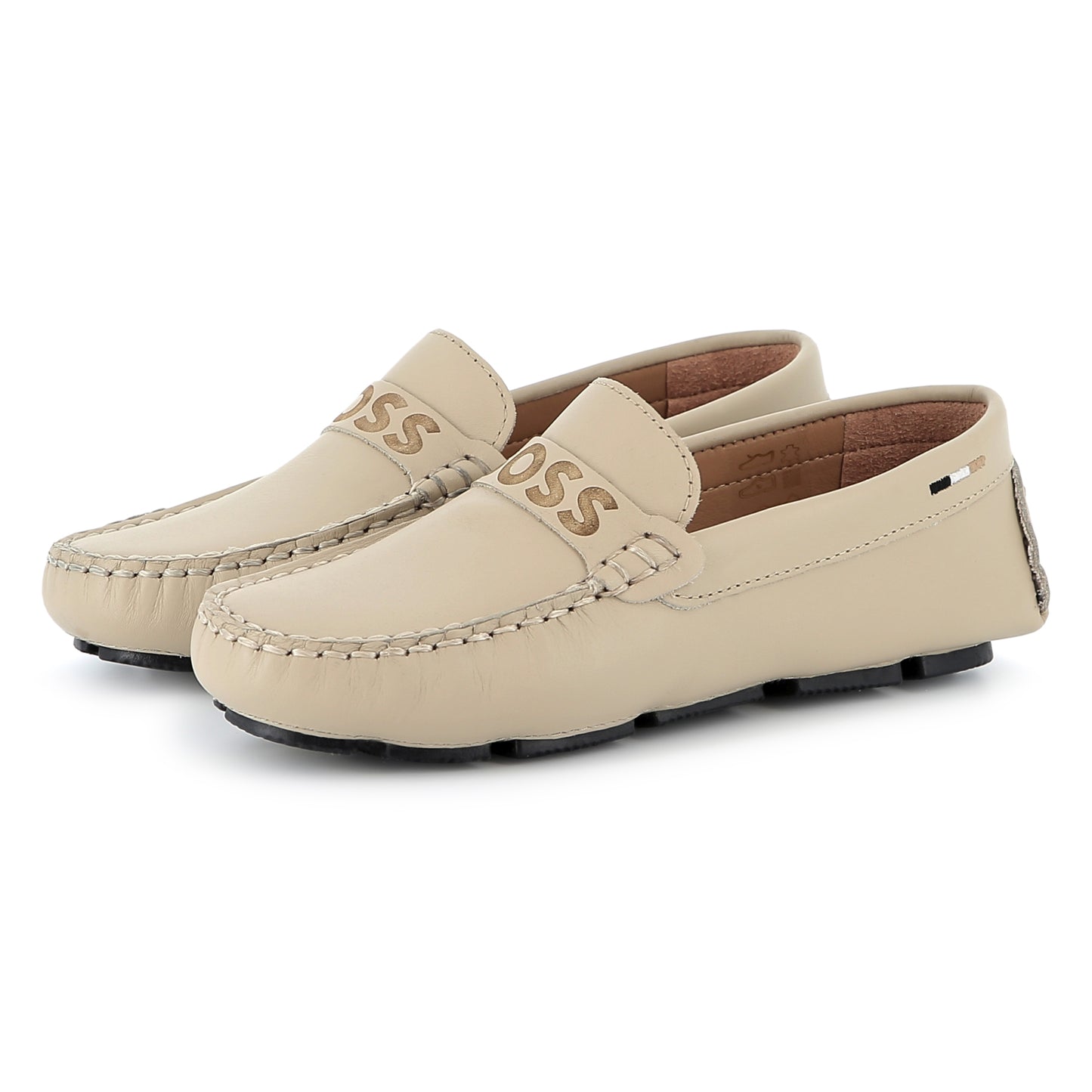 BOSS KIDSWEAR Boys Stone Leather Loafers | Moccasins & Loafers | Bon Bon Tresor