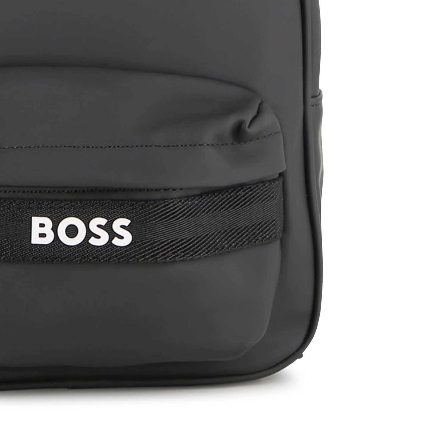 BOSS KIDSWEAR Boys Black Backpack with Silicon Logo | Bags | Bon Bon Tresor