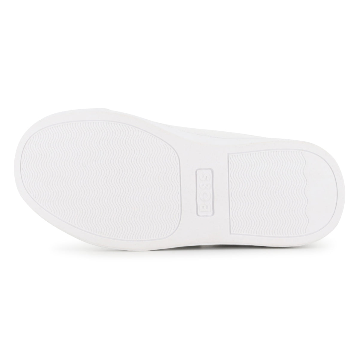 BOSS Boys White Trainers Velcro Strap Fastener