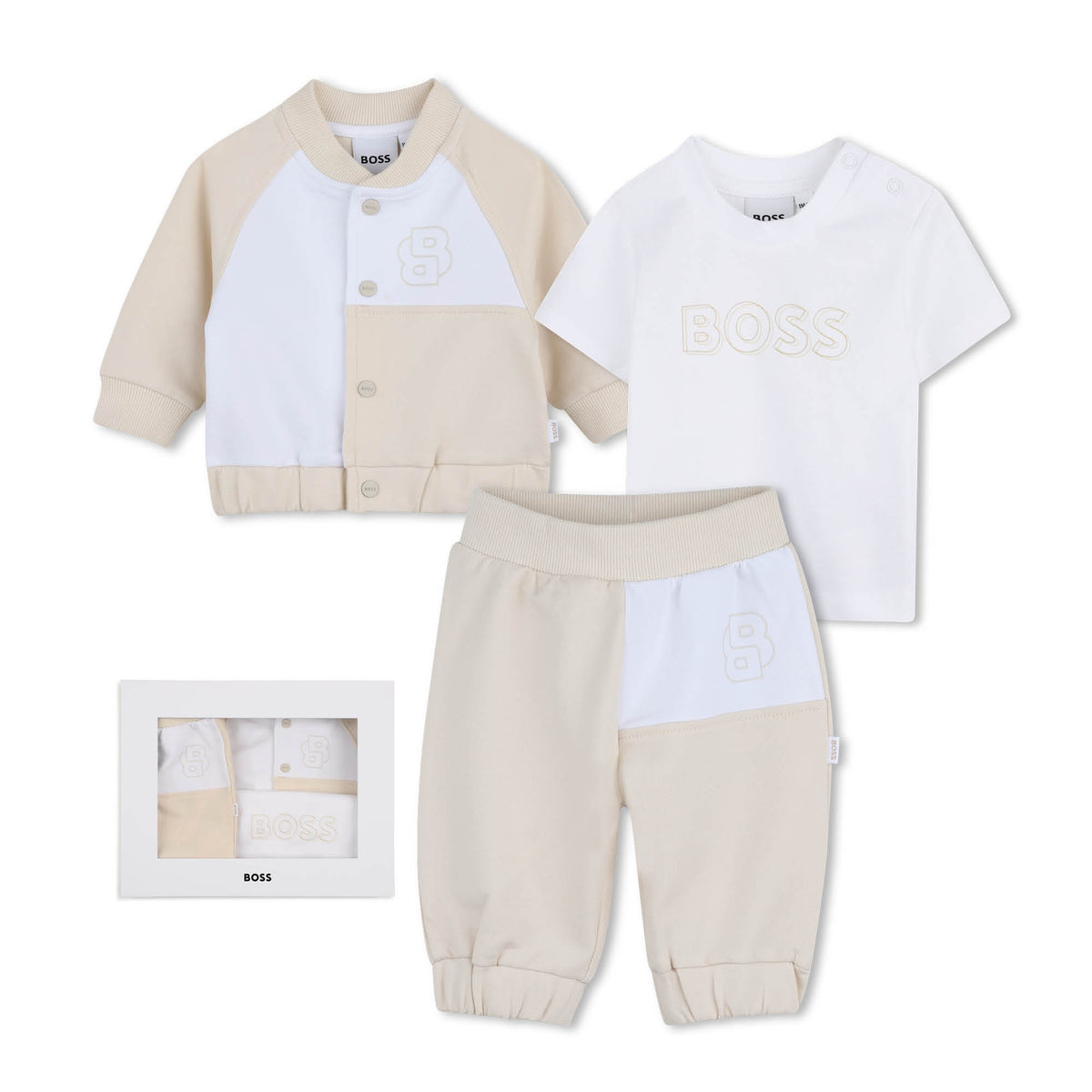 BOSS KIDS Baby Boys Beige Set Gift Box