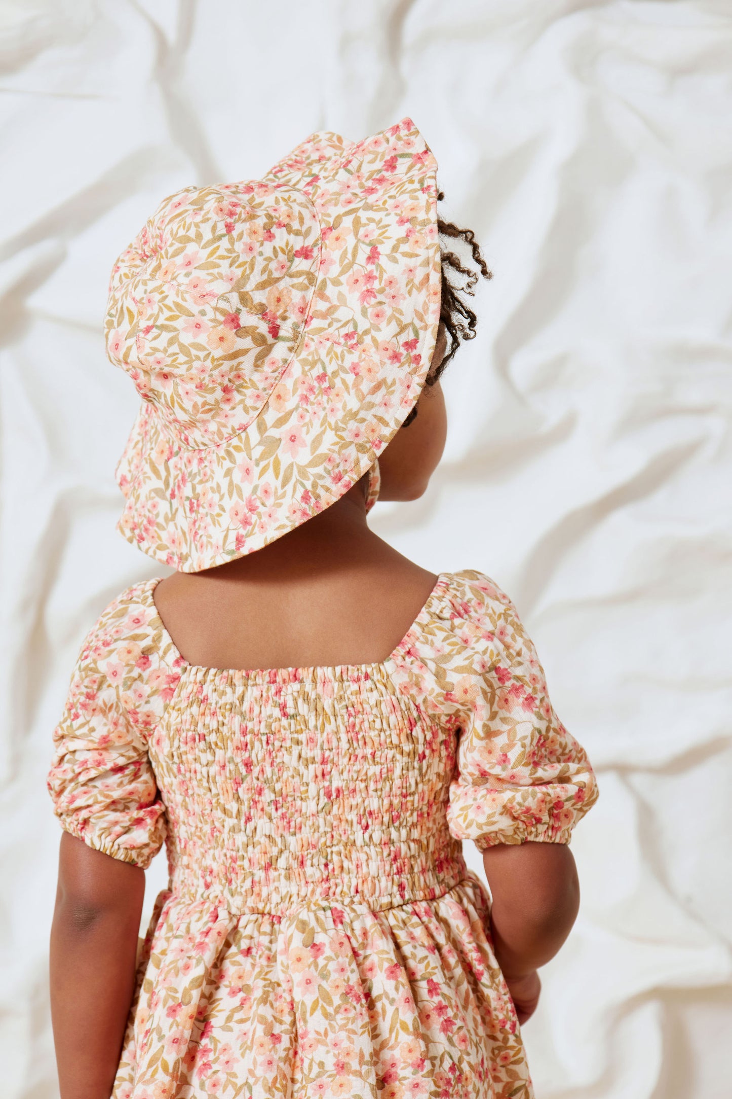 Kapow Kids Girls Spring Blossom Shirred Dress | Dresses | Bon Bon Tresor