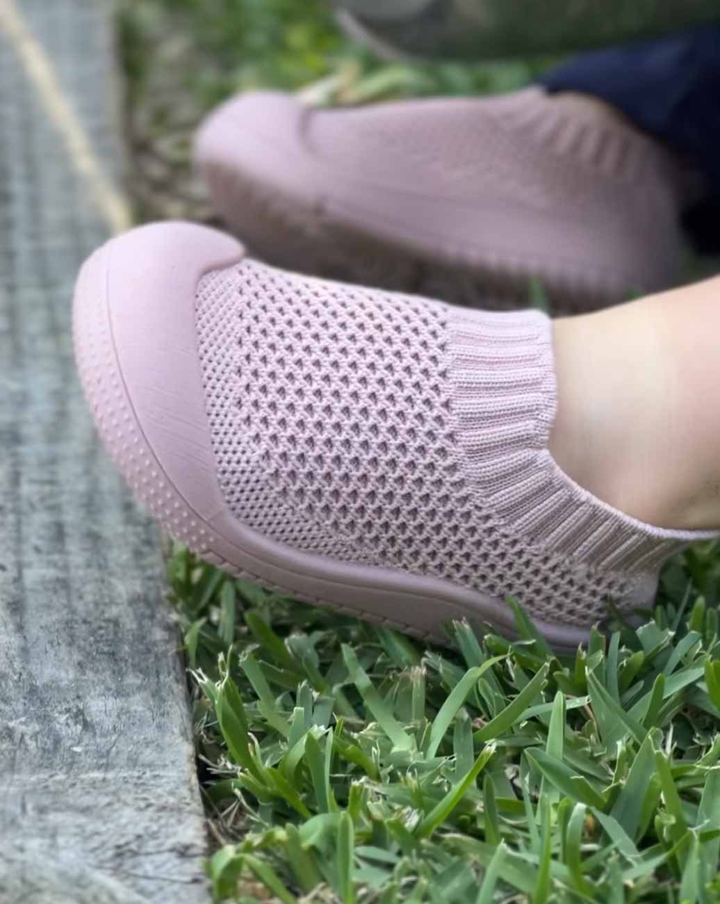 Little Sohls Slip On Toddler Shoe - Dusty Rose | Slip-On and Velcro Design | Bon Bon Tresor