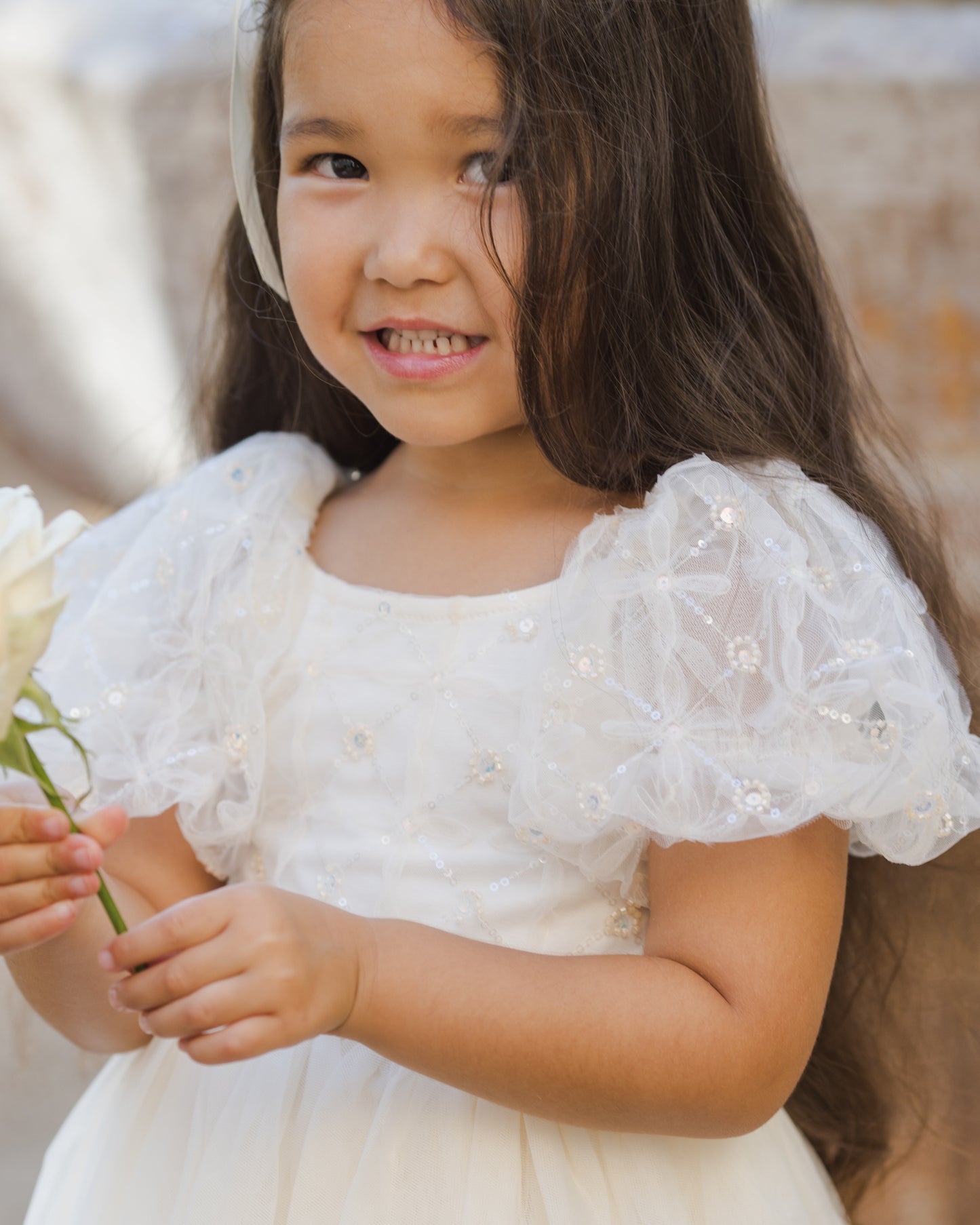 Noralee Girls Dorothy Dress - Ivory | Dresses | Bon Bon Tresor