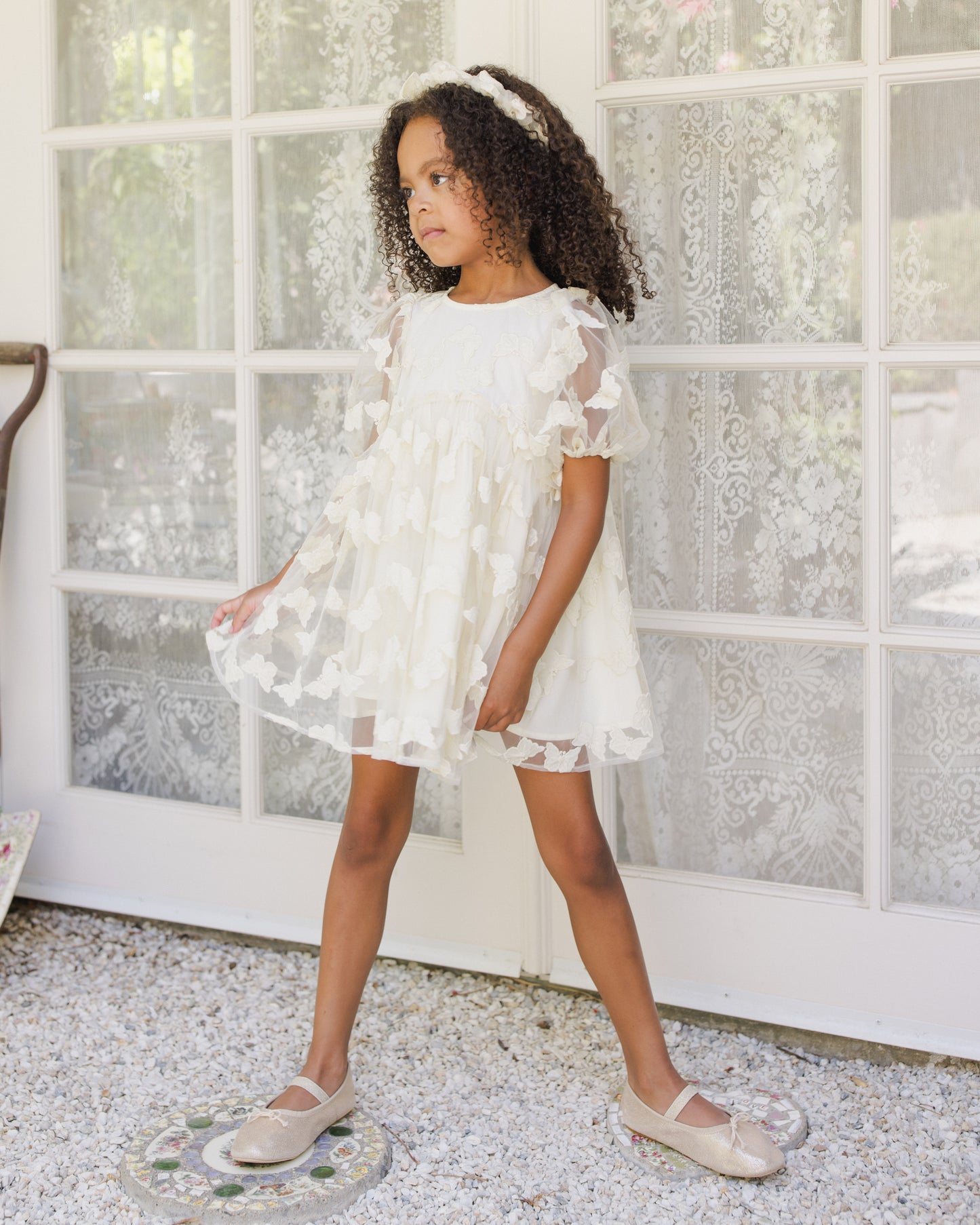 Noralee Girls Luna Dress - Natural | Dresses | Bon Bon Tresor