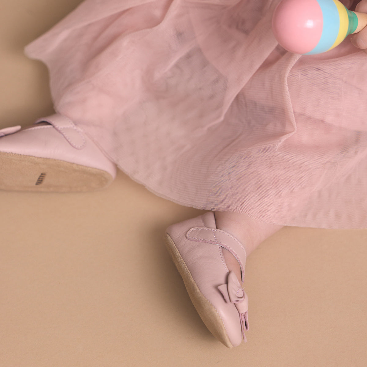 Pretty Brave Baby Girls Bonnie Dusty Pink Shoes | Dress Shoes | Bon Bon Tresor