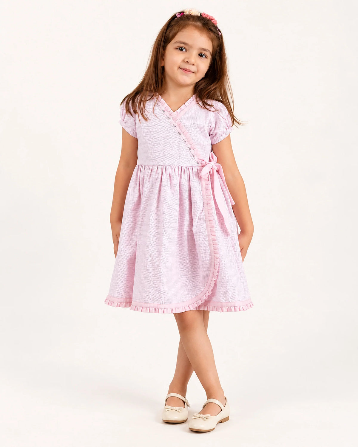 Mimi Miya Rosalia Girls Wrap Dress