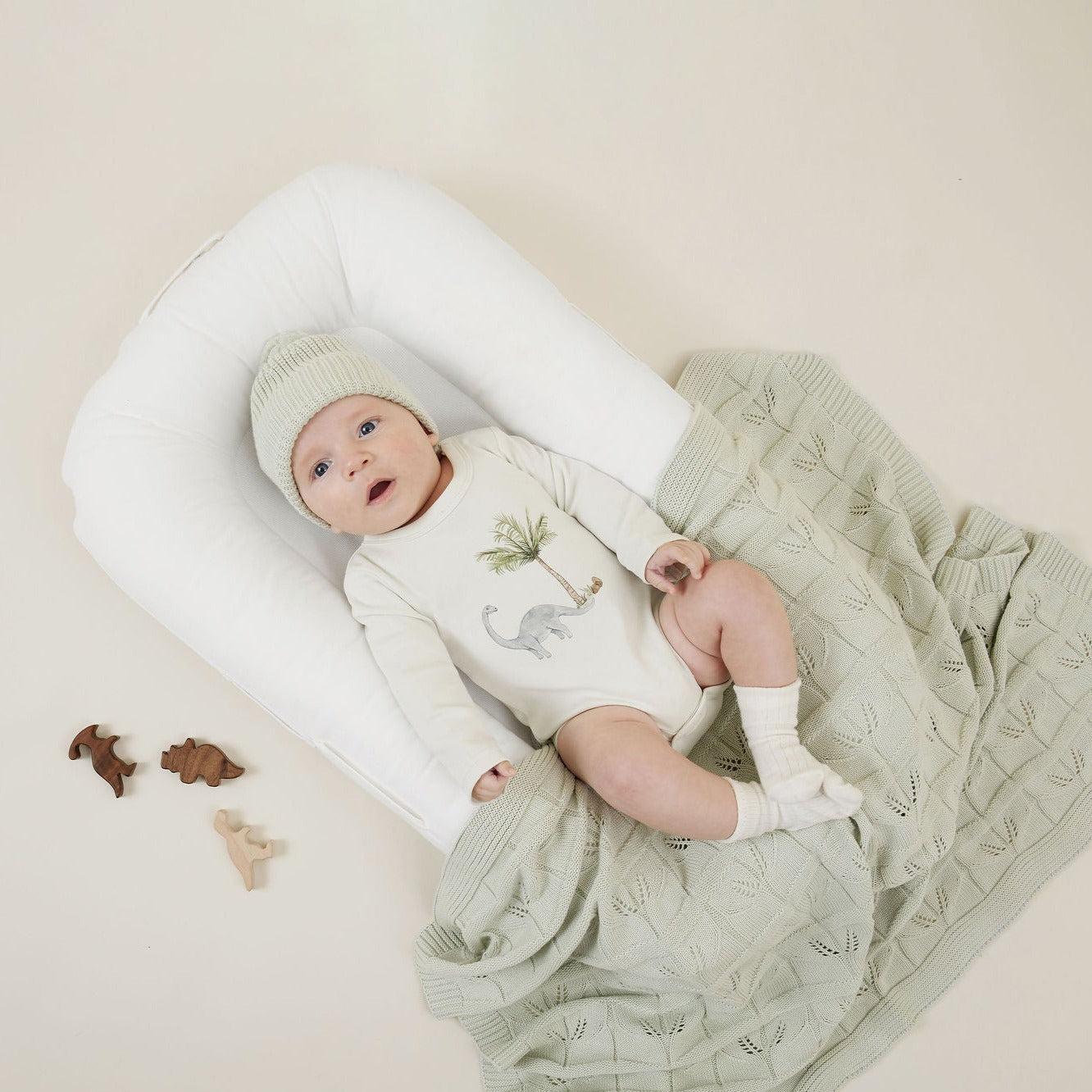Aster and Oak Dinosaur Print Onesie | Rompers & Playsuits | Bon Bon Tresor
