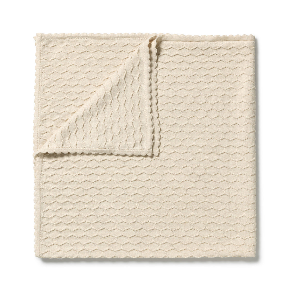 Wilson and Frenchy Milk Cloud Organic Knitted Chevron Blanket | Blankets | Bon Bon Tresor