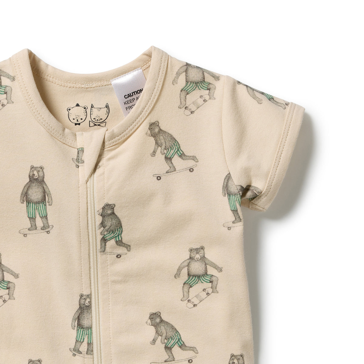 Wilson and Frenchy Baby Boys Skater Club Organic Boyleg Zipsuit | Rompers & Playsuits | Bon Bon Tresor