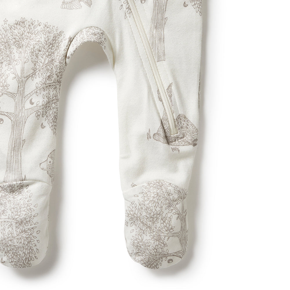 Wilson and Frenchy Organic Zipsuit with Feet - Welcome To The World | Rompers & Playsuits | Bon Bon Tresor