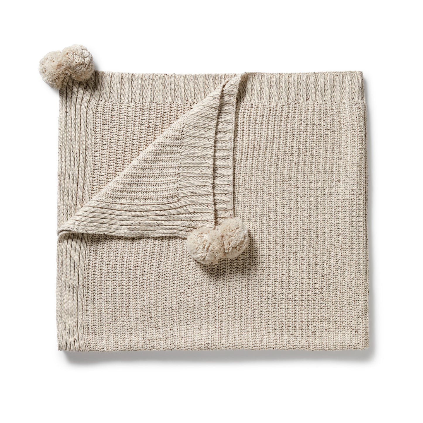 Wilson and Frenchy Organic Knitted Blanket - Cookie and Cream | Blankets | Bon Bon Tresor