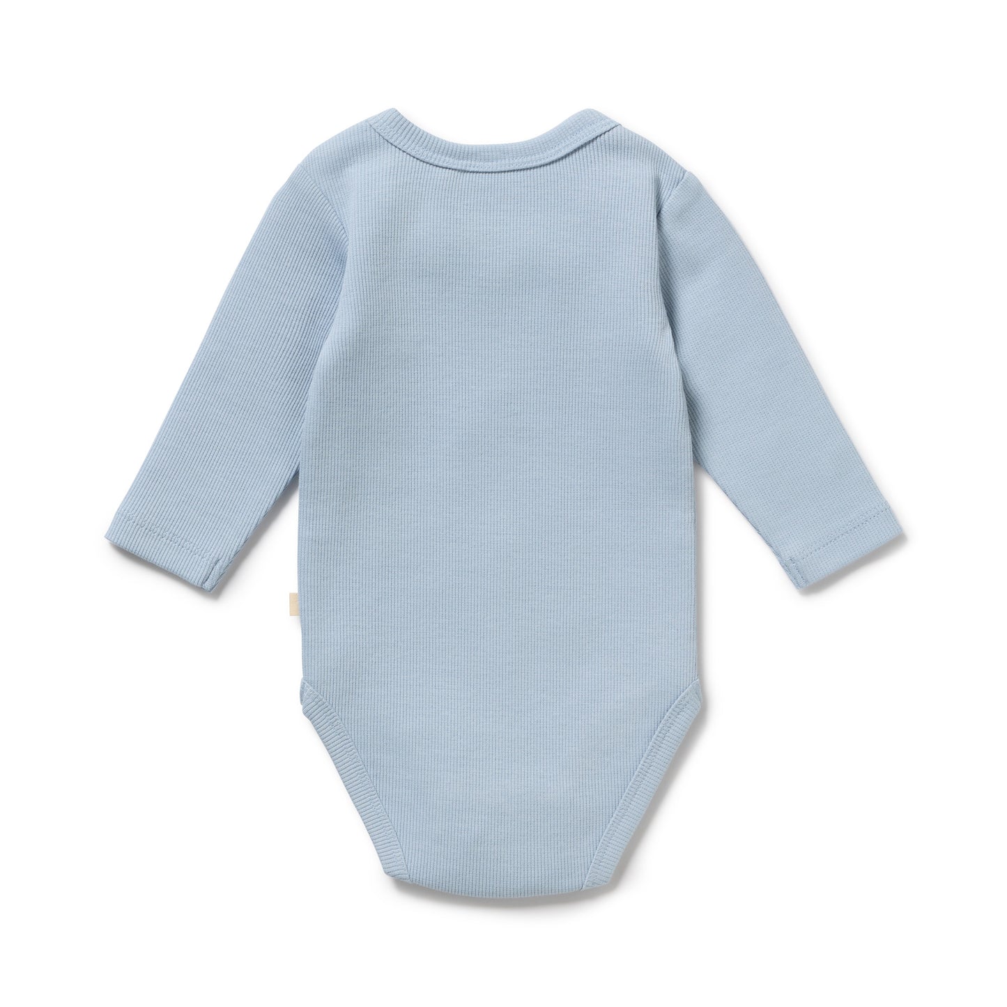 Wilson and Frenchy Boys Organic Rib Long Sleeved Bodysuit - Storm Blue | Rompers & Playsuits | Bon Bon Tresor