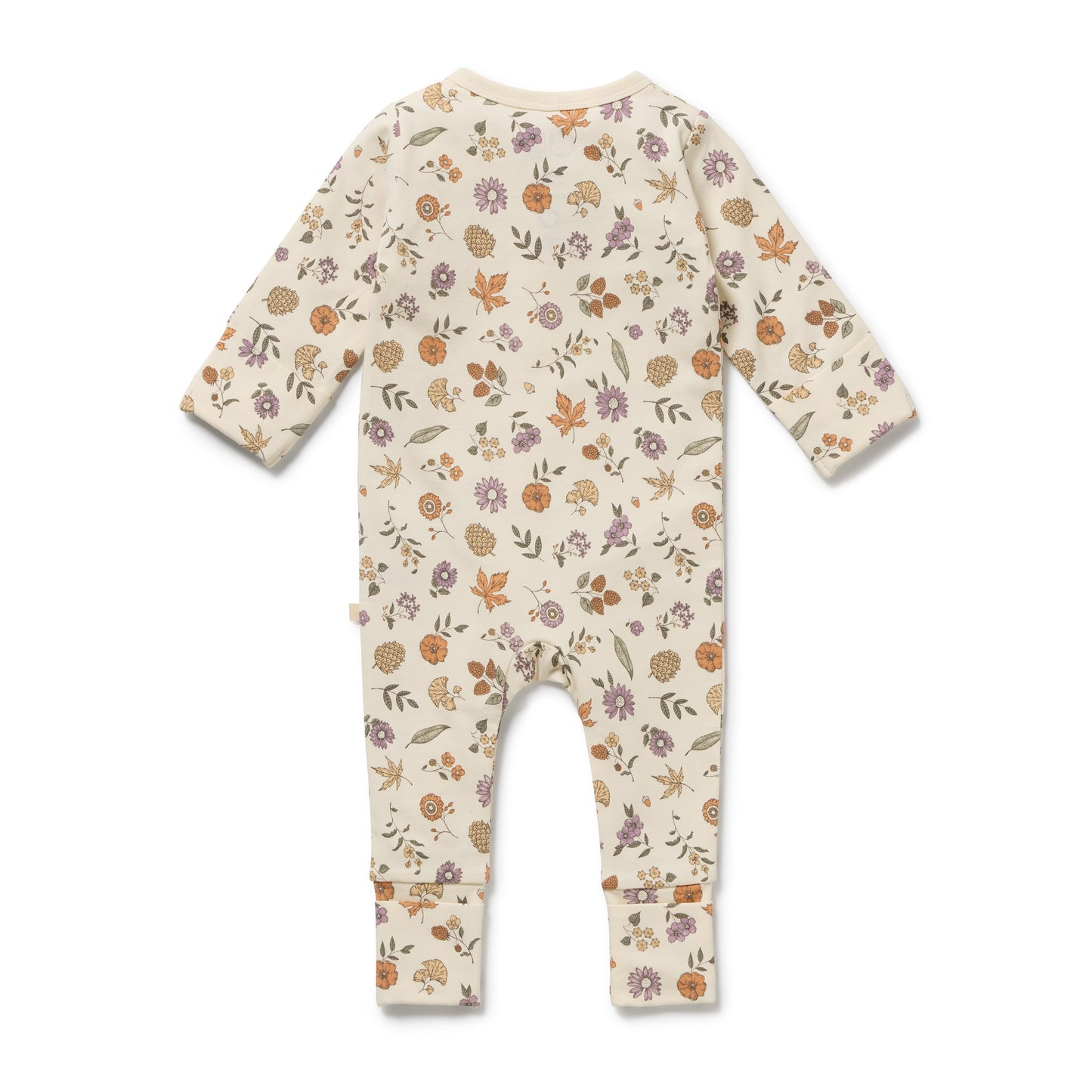 Wilson and Frenchy Girls Organic Zipsuit with Feet - Maple Glow | Rompers & Playsuits | Bon Bon Tresor