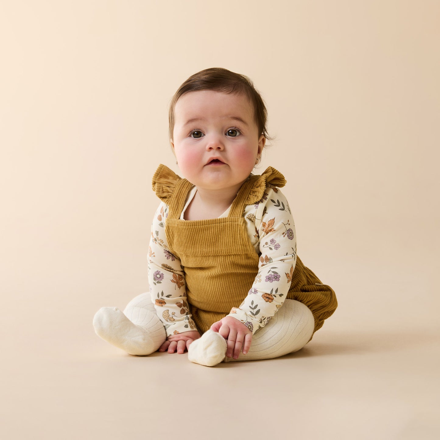 Wilson and Frenchy Girls Organic Long Sleeved Bodysuit - Maple Glow | Rompers & Playsuits | Bon Bon Tresor