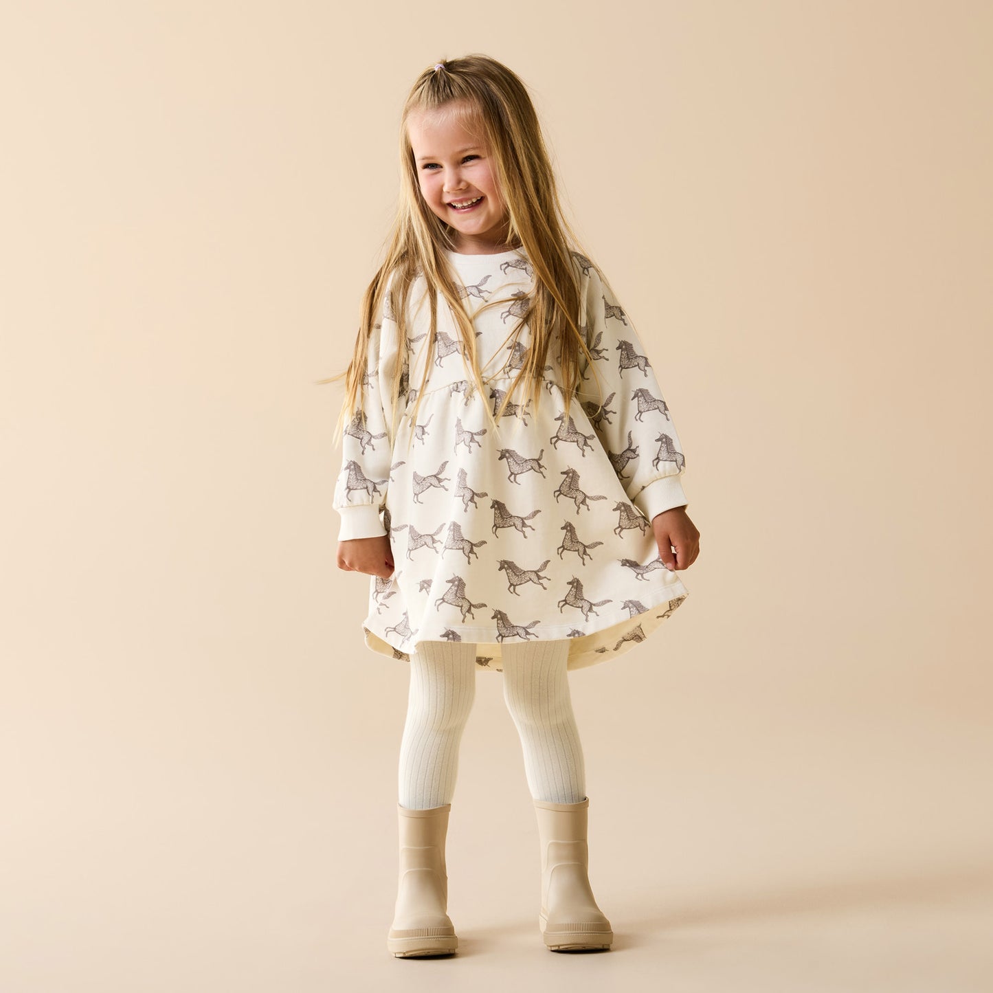 Wilson and Frenchy Buttermilk Organic Ribbed Tights | Tights | Bon Bon Tresor