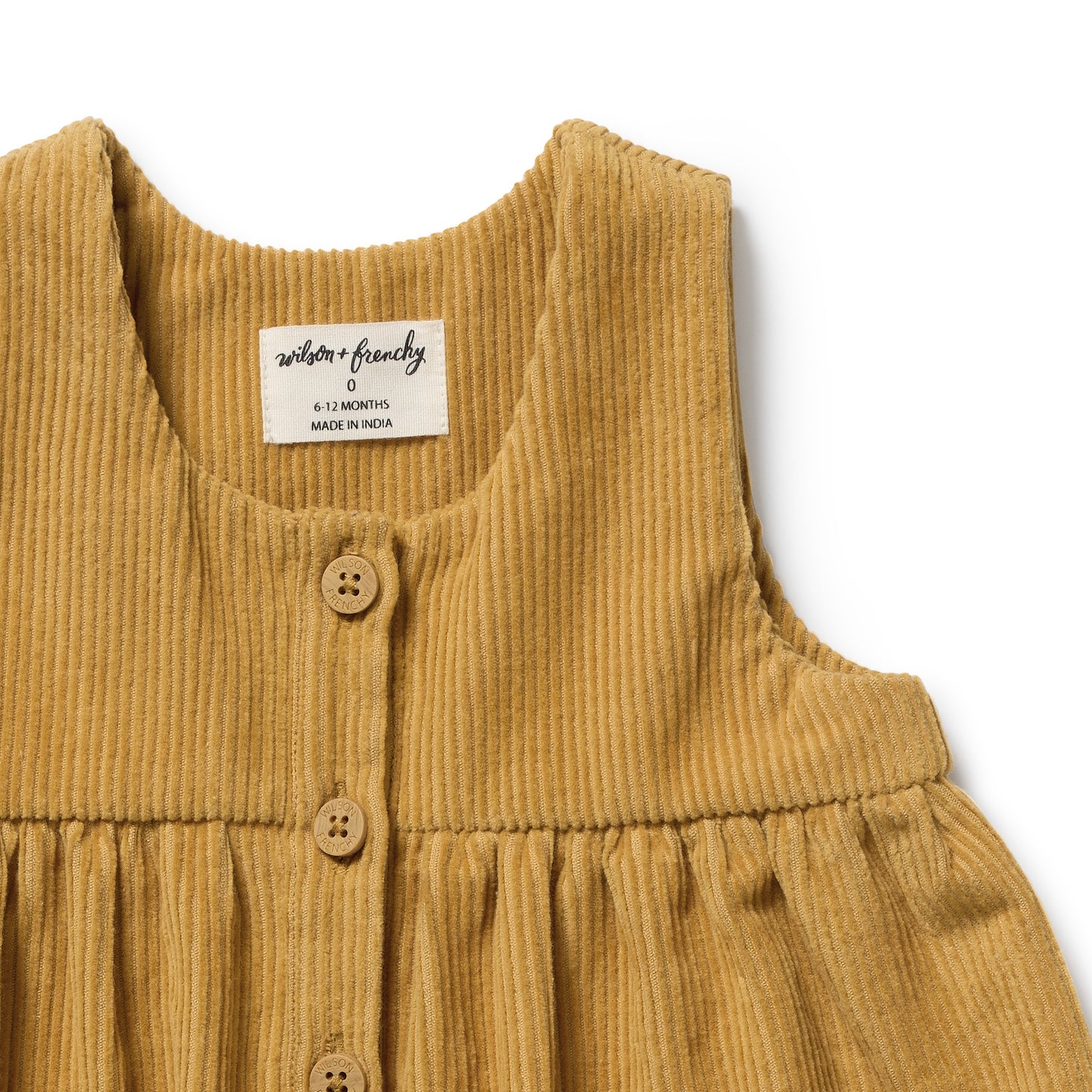 Wilson and Frenchy Girls Organic Corduroy Dress - Amber Glow | Dresses | Bon Bon Tresor