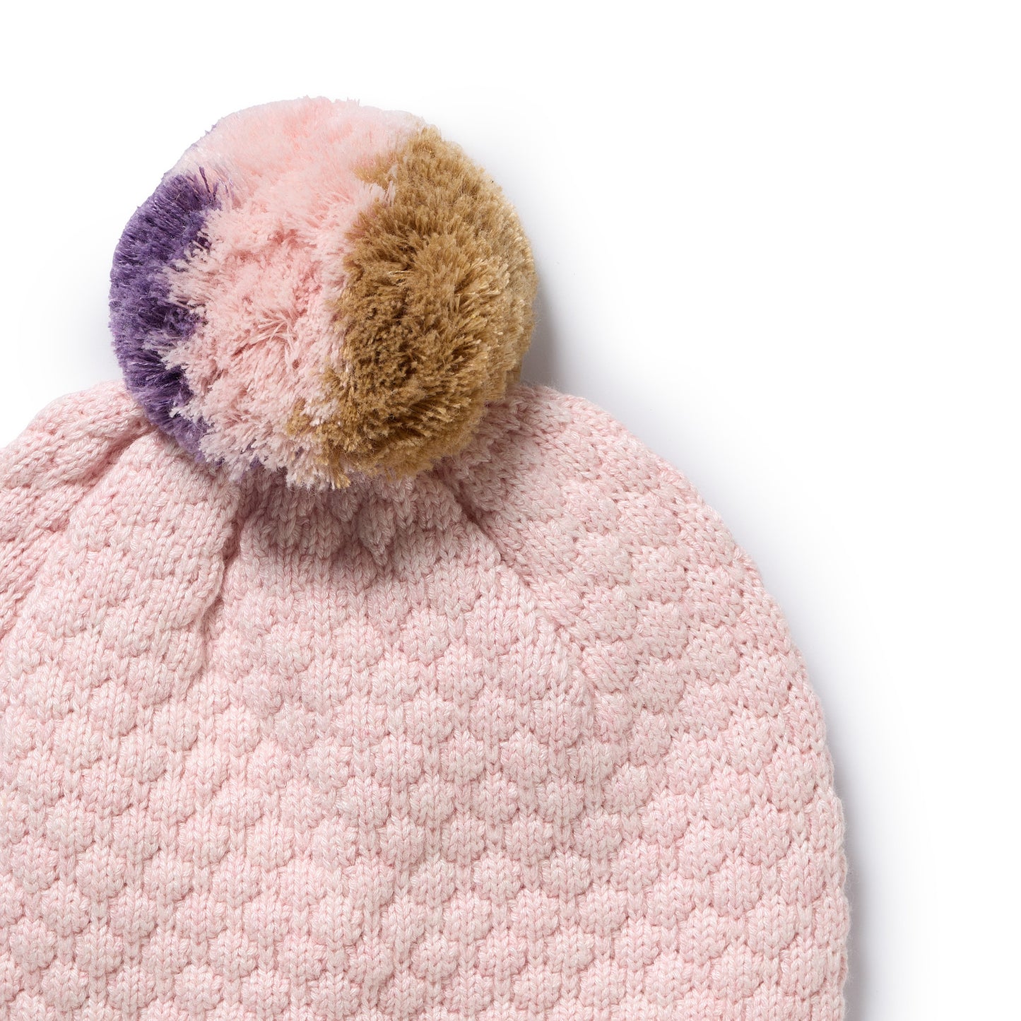 Wilson and Frenchy Organic Knitted Bubble Hat - Marshmellow | Hats | Bon Bon Tresor