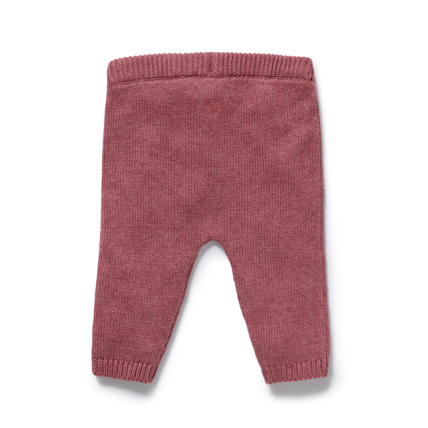 Wilson and Frenchy Baby Girl Organic Knitted Legging - Rhubarb | Leggings | Bon Bon Tresor